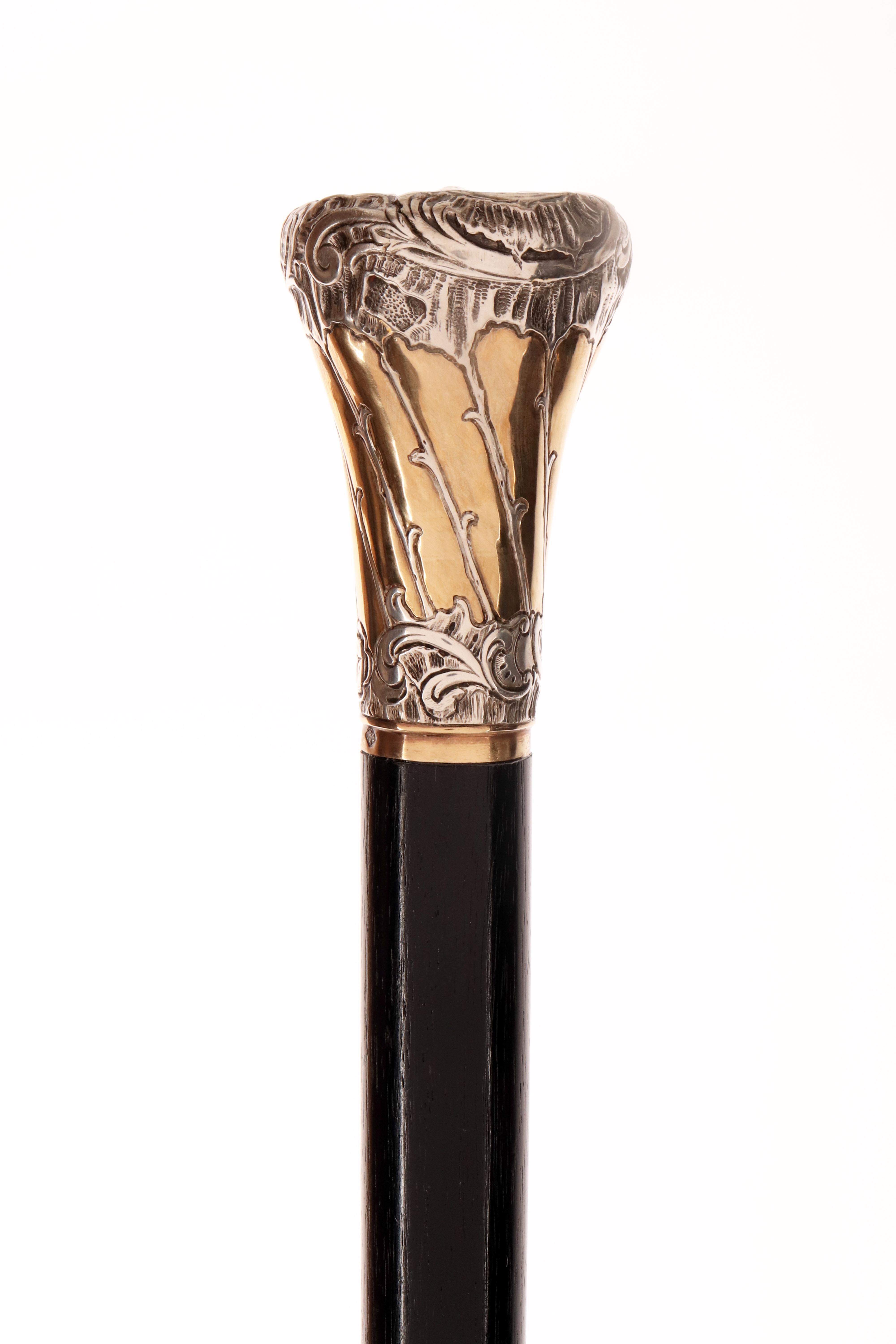 Walking stick, with painted miniature of St. Luke, Giulio Zanetti Italy 1860. For Sale 1