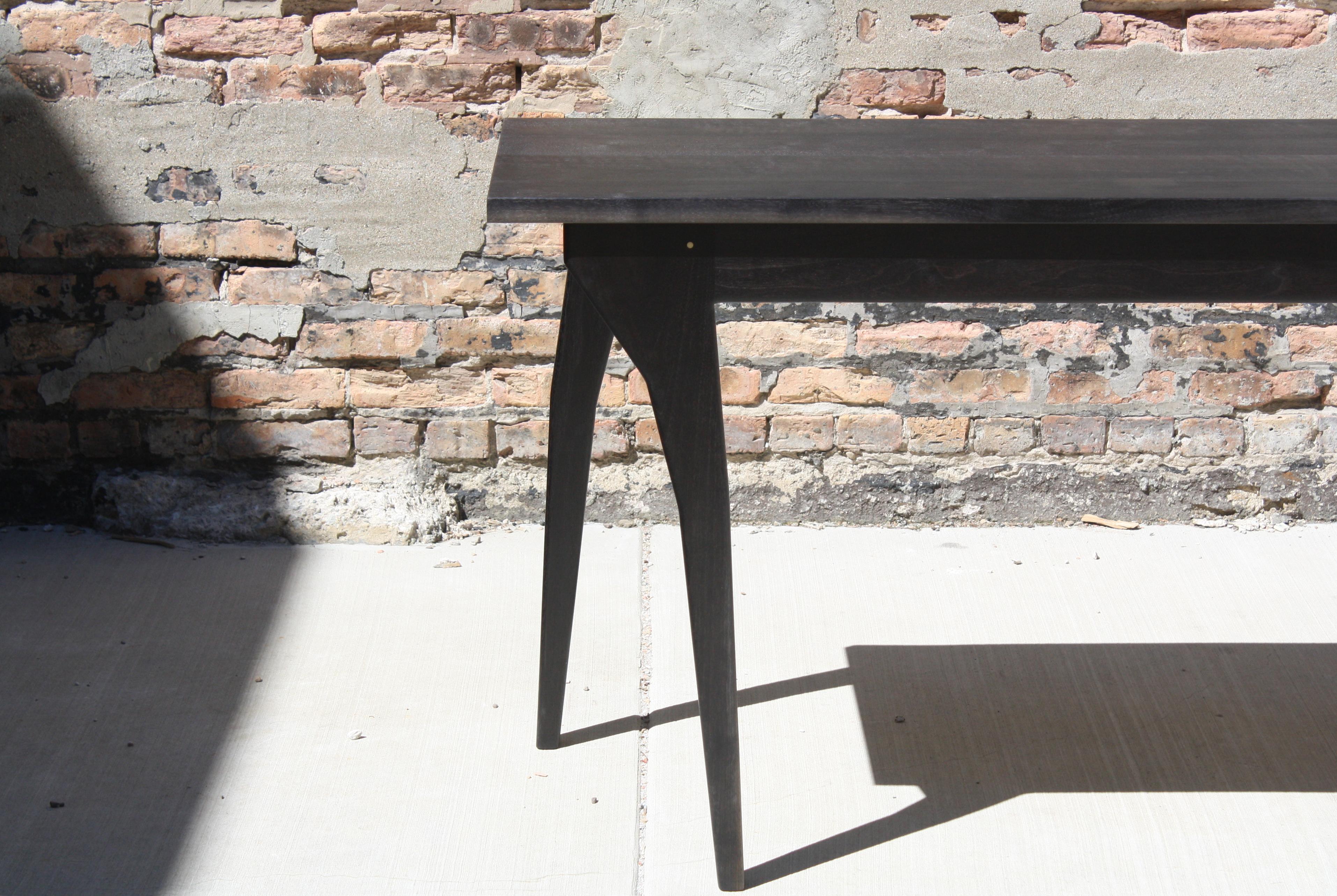 Contemporary Walking Table Handmade Desk or Console Table with Drawers by Laylo Studio For Sale