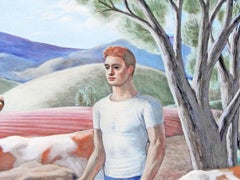 "Heading Home", Important WPA Social Realist Painting by Sternberg, 1944