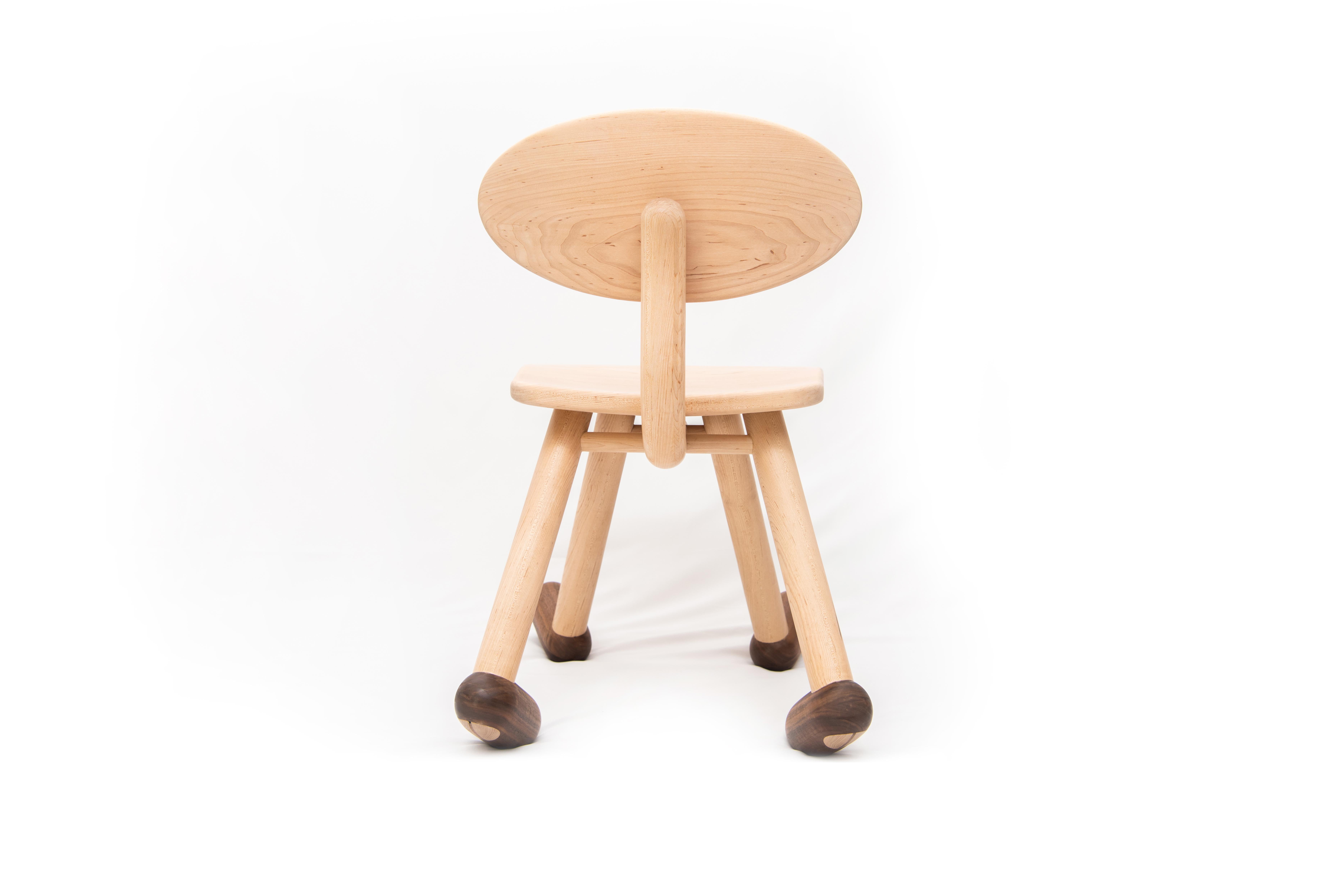 Modern The Walky Chair by Design VA . Maple & Walnut For Sale