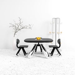 The Walky Chair by Design VA . Ebonized Oak & Aluminum
