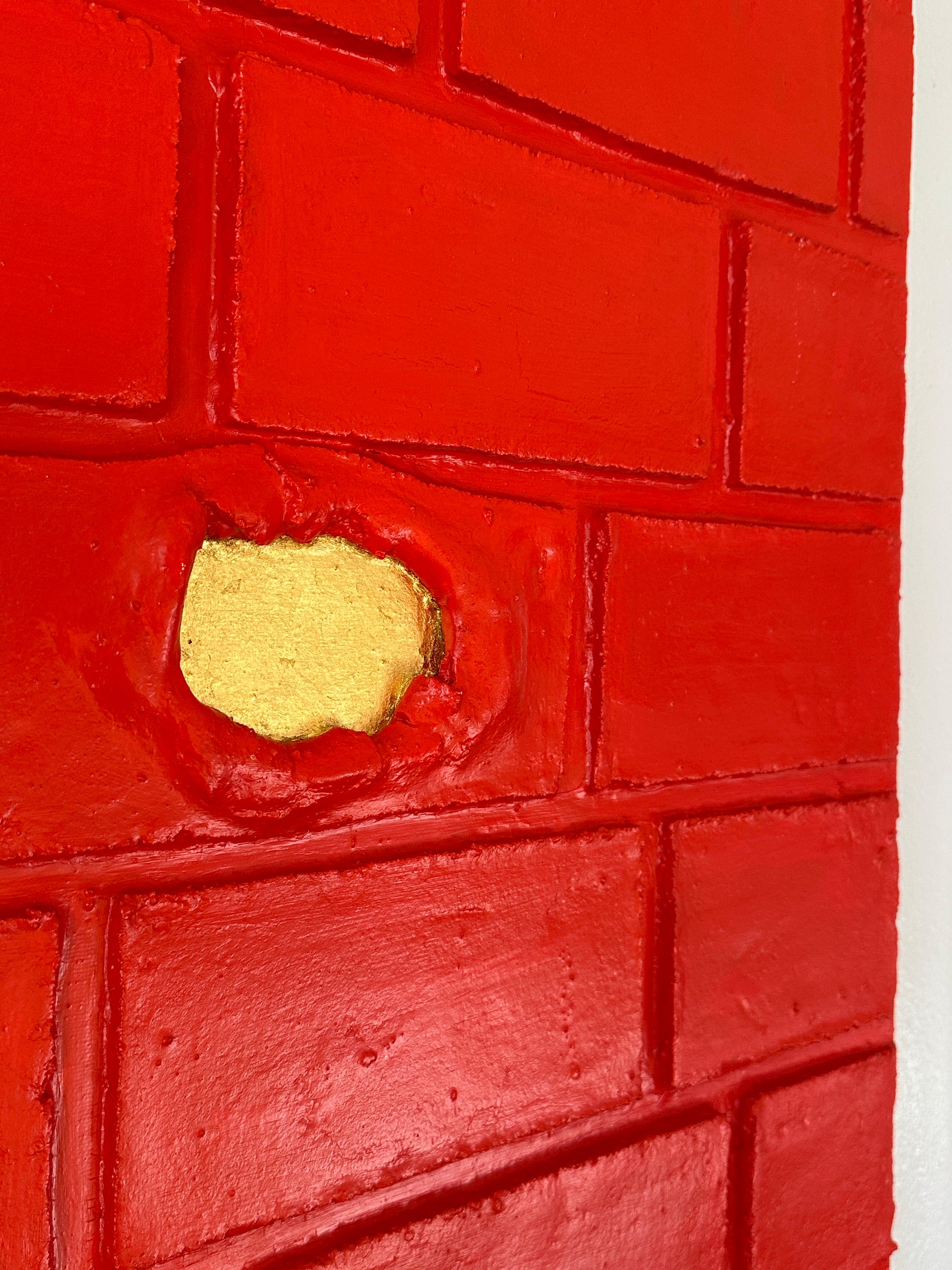 “WALL” Abstract Sculpture Painting by Maria Savino For Sale 4