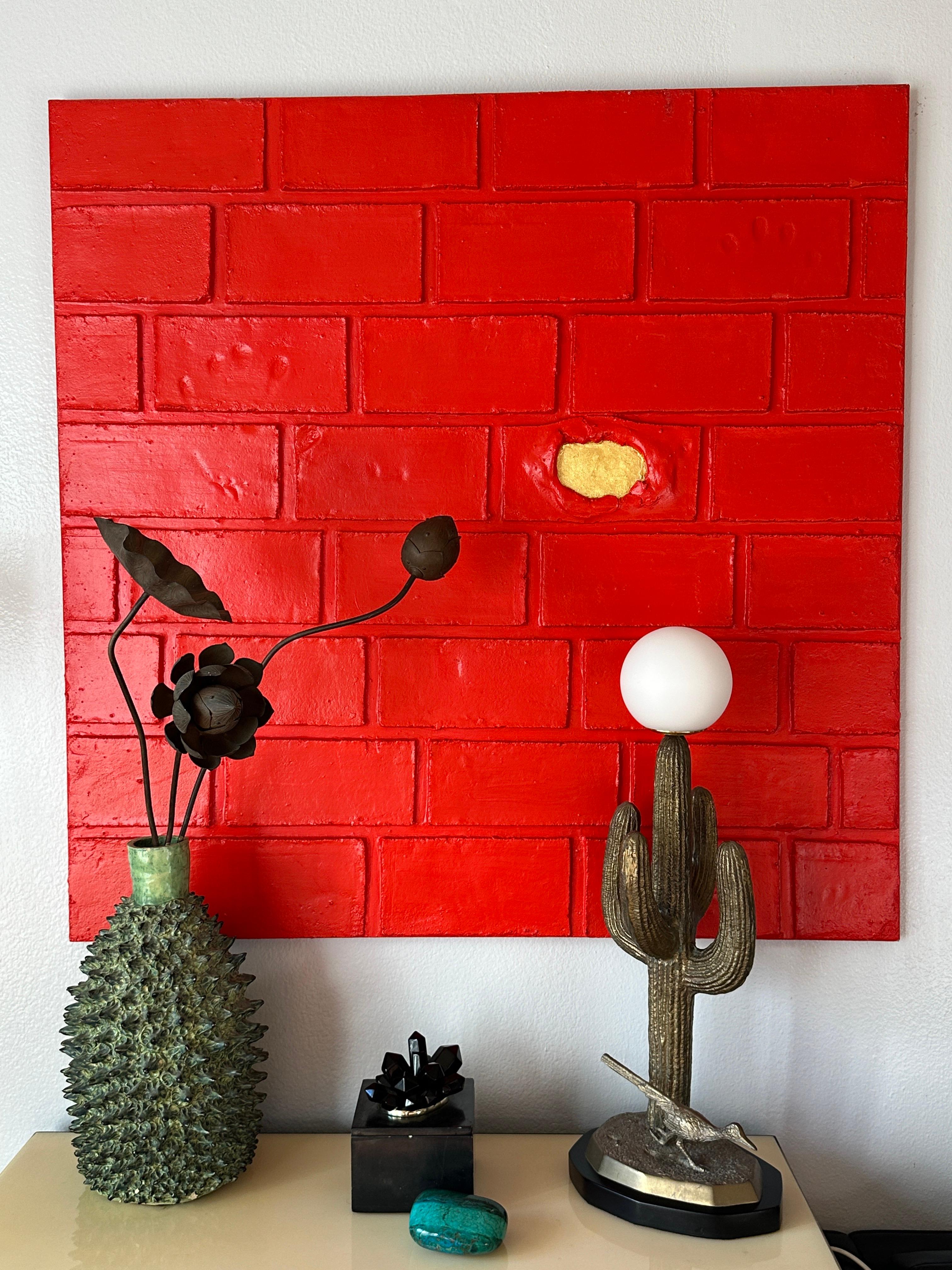 “WALL” Abstract sculpture painting by Italian artist Maria Savino 2013