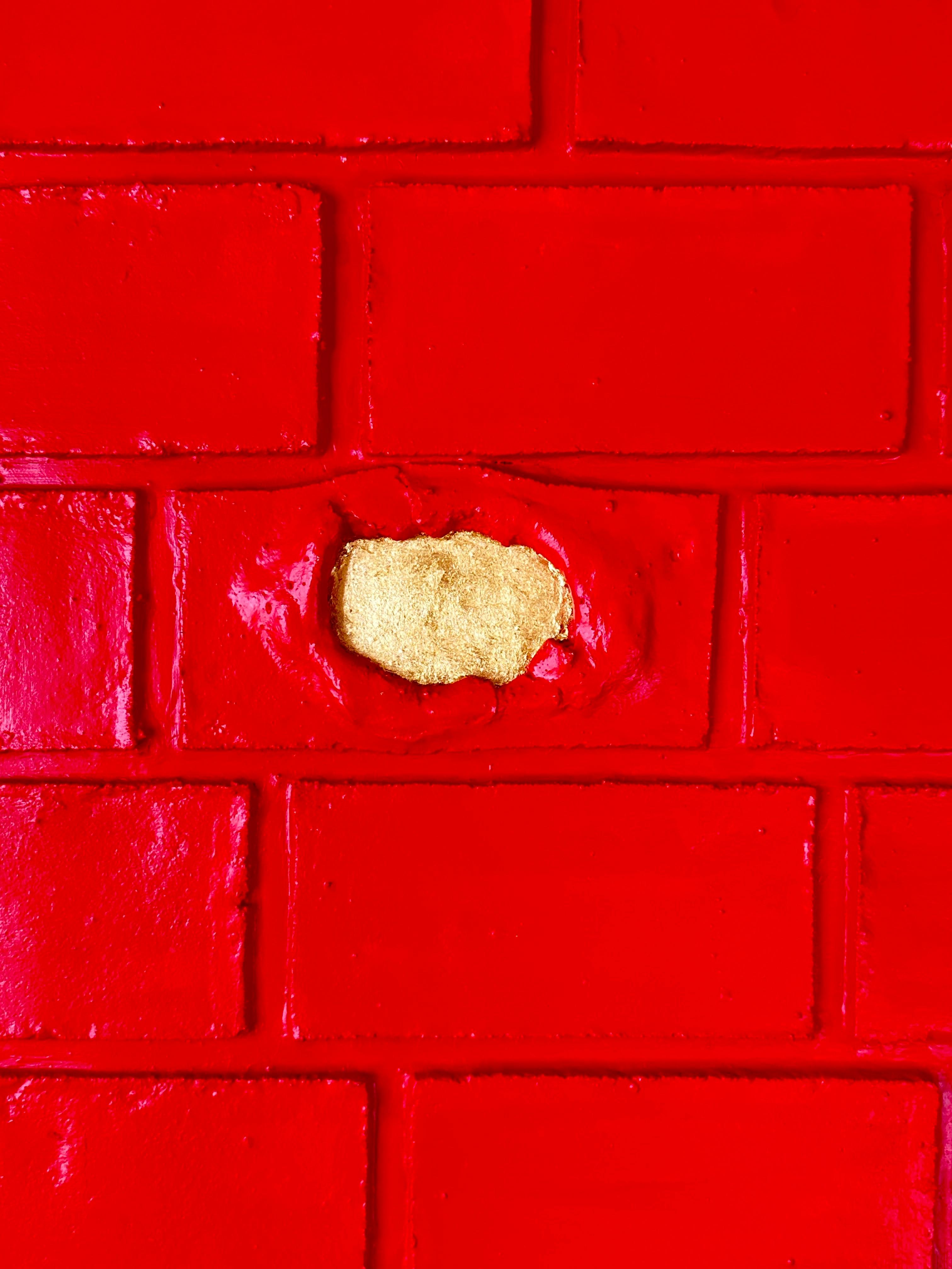 “WALL” Abstract Sculpture Painting by Maria Savino For Sale 3