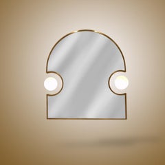 Wall Arched Mirror With Space For Semi Integrated Lighting