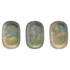 Wall Art Installation of Ceramic Plates and Oil on Canvas - Window Seat