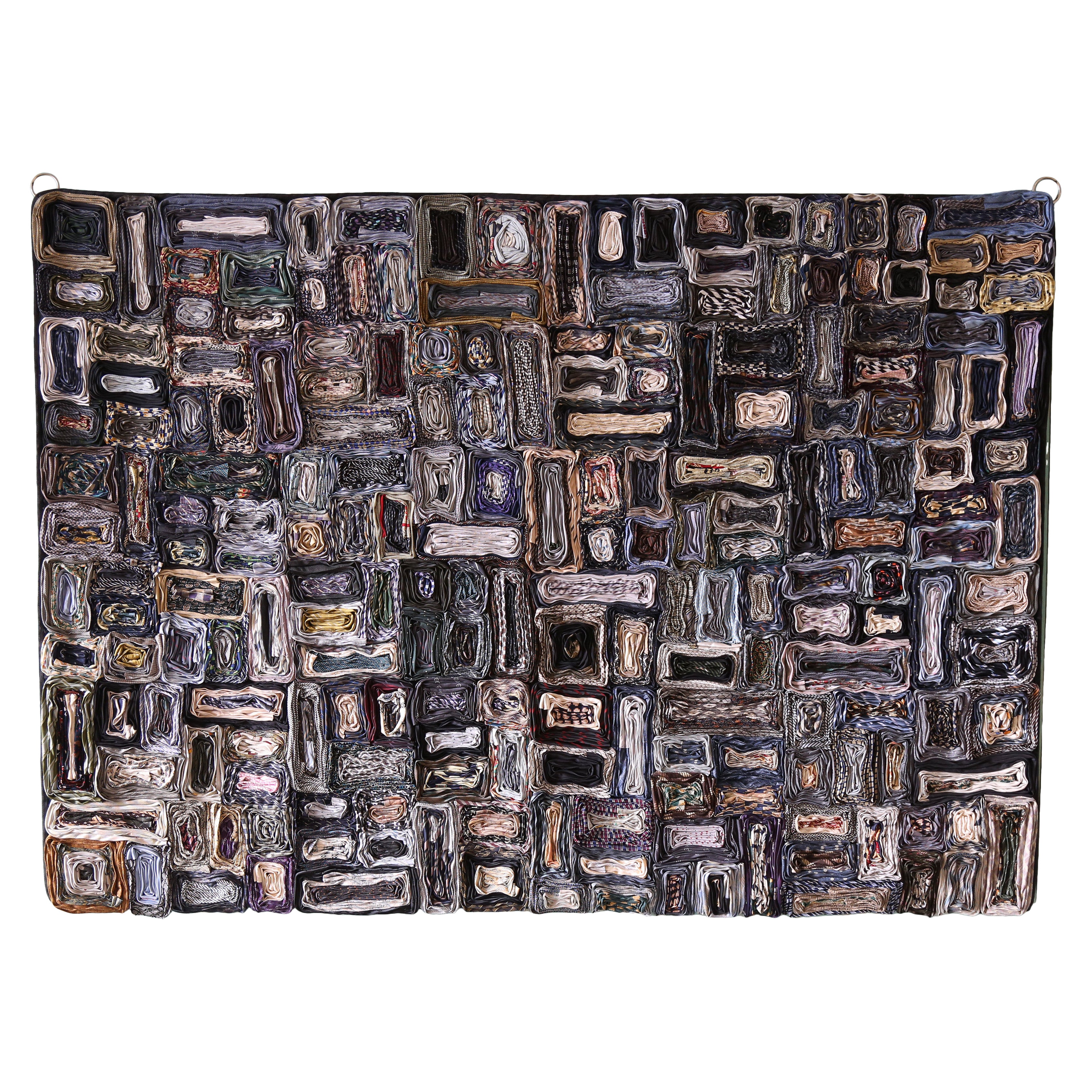 Arte da parete, Arazzo cravatta unico fatto a mano, Dark Moody Blues MCM in vendita