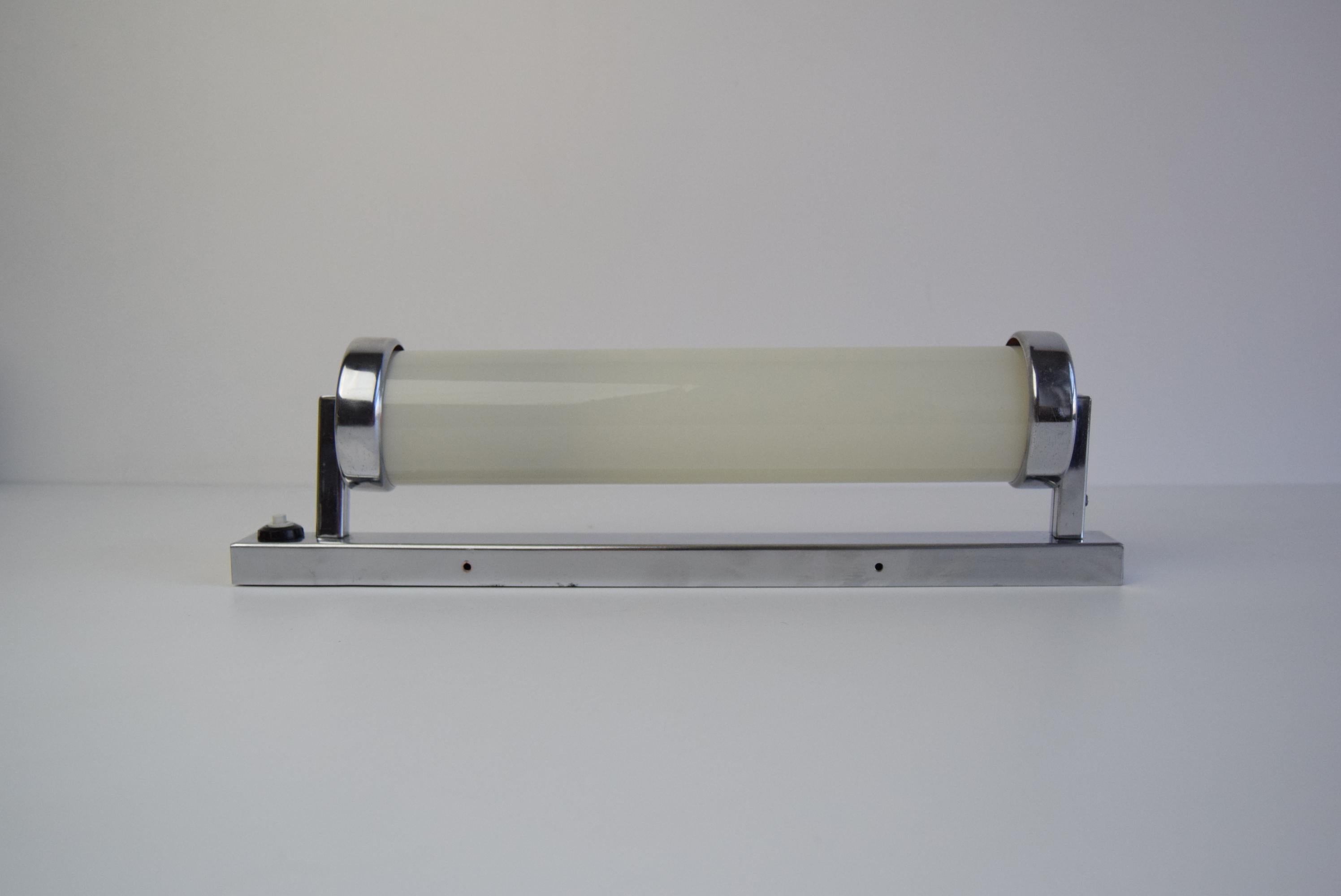 Lámpara de pared Bauhaus o Funcionalista Cromada, años 30 en venta 14
