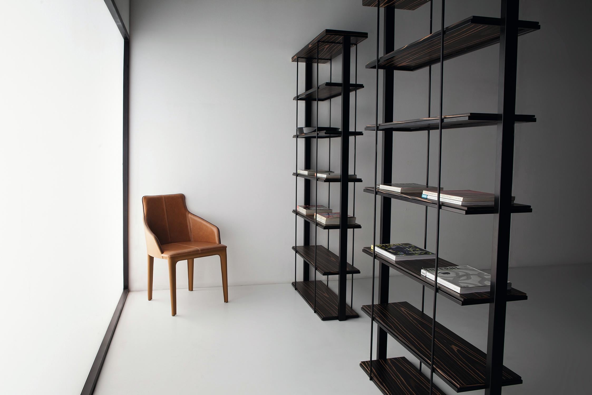 Steel Wall Bookcase by Doimo Brasil For Sale