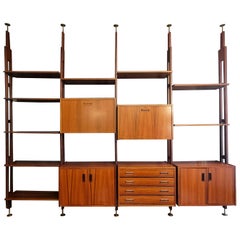 Librería de pared de Gunnar Nielsen para Tibergaard, Dinamarca, años 60