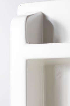 Wall Bookcase in White Molded Propylene, Editions Meurop, France, 1970