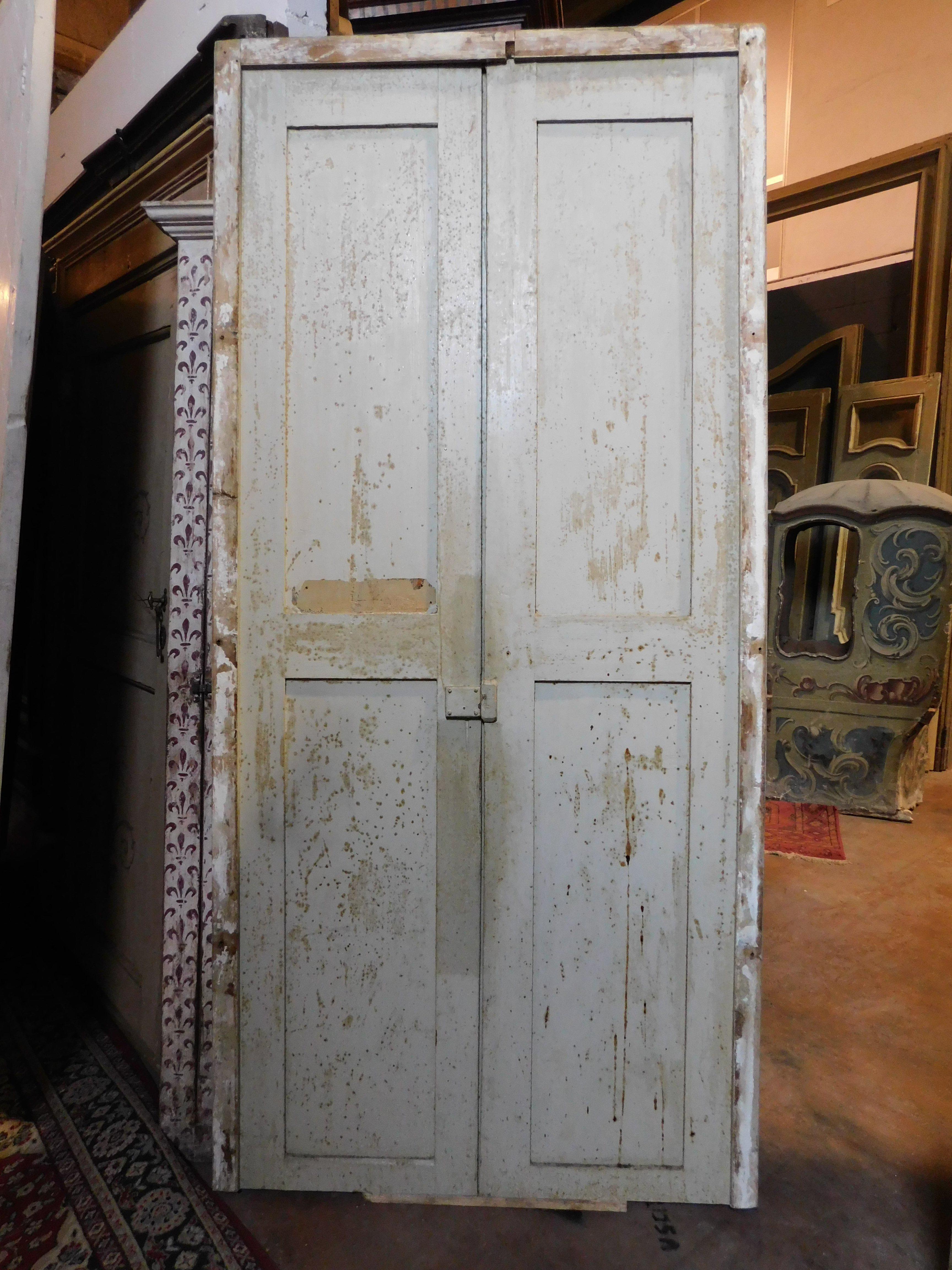 wall cabinet, double wing placard painted with geometric decorations, Italy 2