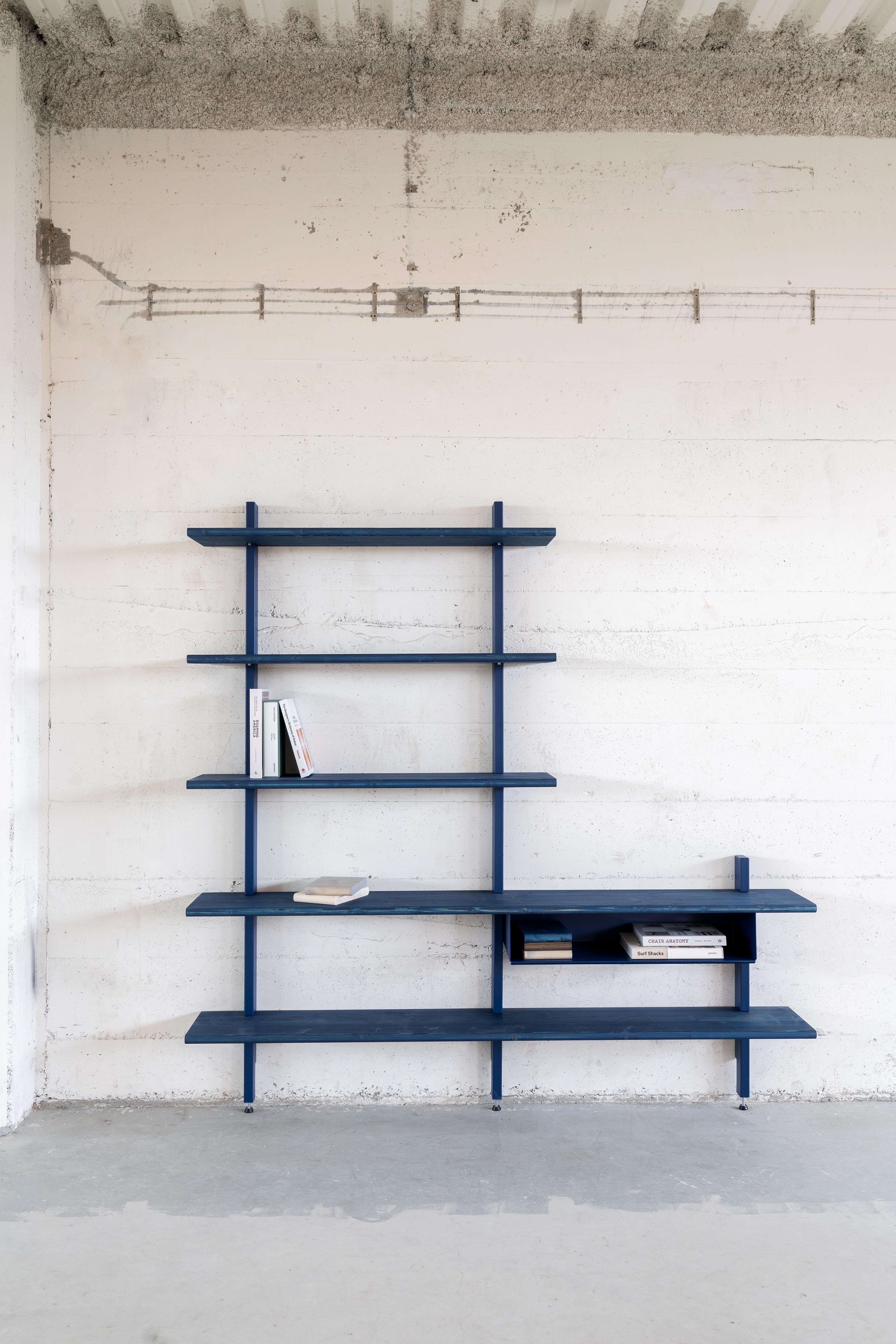 Oiled Wall Cabinet Pine, a Modern Customisable Shelve System by Bas Vellekoop For Sale