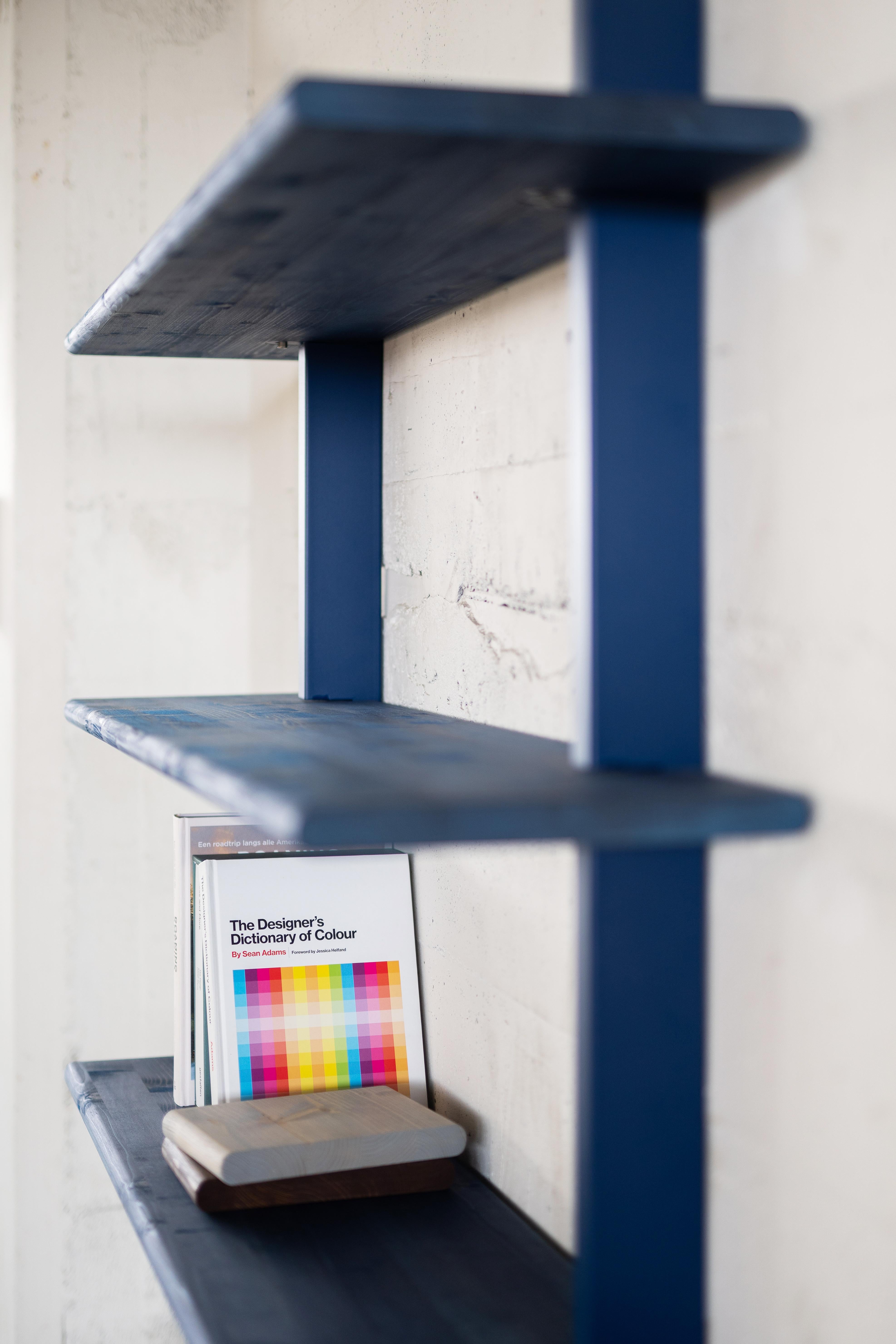 Wandschrank Kiefernholz, ein modernes, anpassbares Schachtelsystem in Schachtelform von Bas Vellekoop (Metall) im Angebot