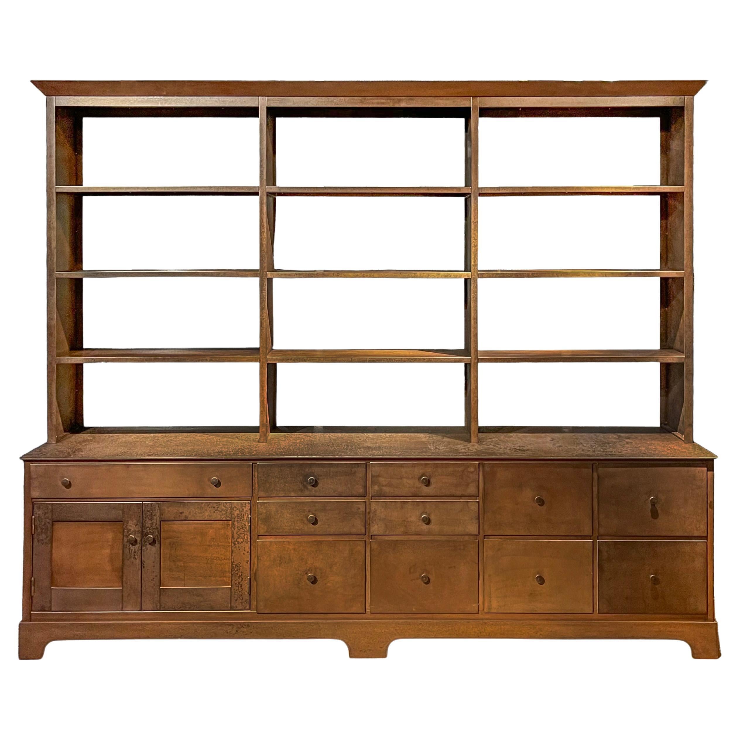 Wall Cabinet - Shaker Inspired Case Furniture in Steel with Drawers and Cupboard