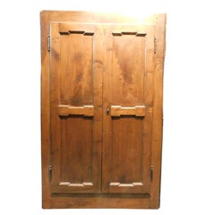 Wall cabinet with two doors in walnut, placard, Italy
