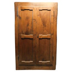 Used Wall cabinet with two doors in walnut, placard, Italy