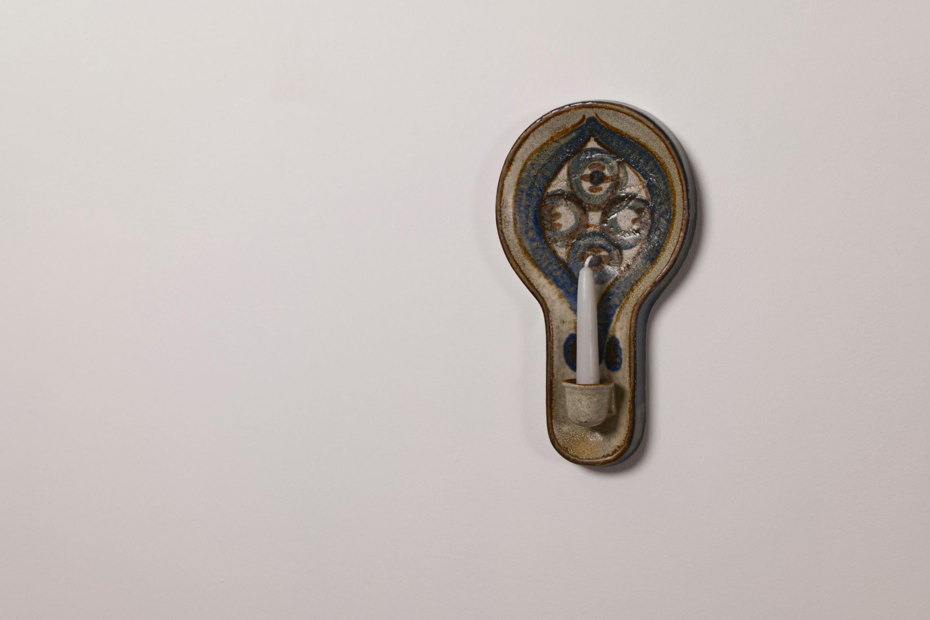 Candelabro de pared de Noomi Backhausen para Søholm Stentøj, años 60 Escandinavo moderno en venta