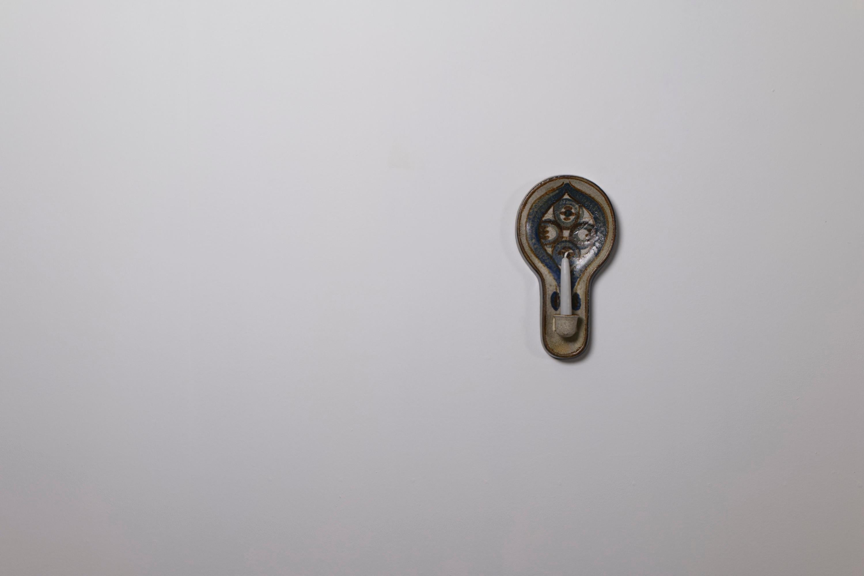 Candelabro de pared de Noomi Backhausen para Søholm Stentøj, años 60 Glaseado en venta