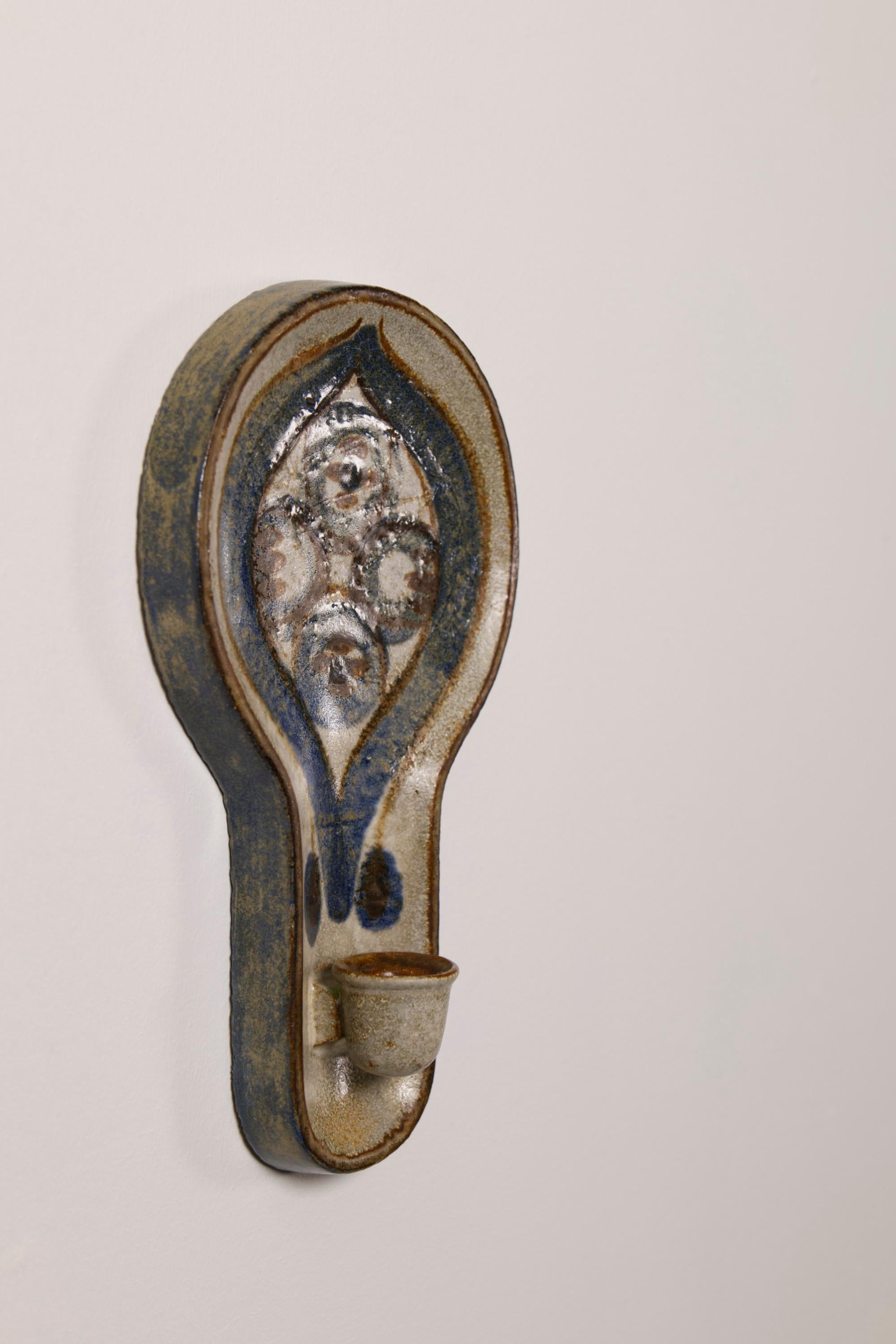 Candelabro de pared de Noomi Backhausen para Søholm Stentøj, años 60 Cerámico en venta