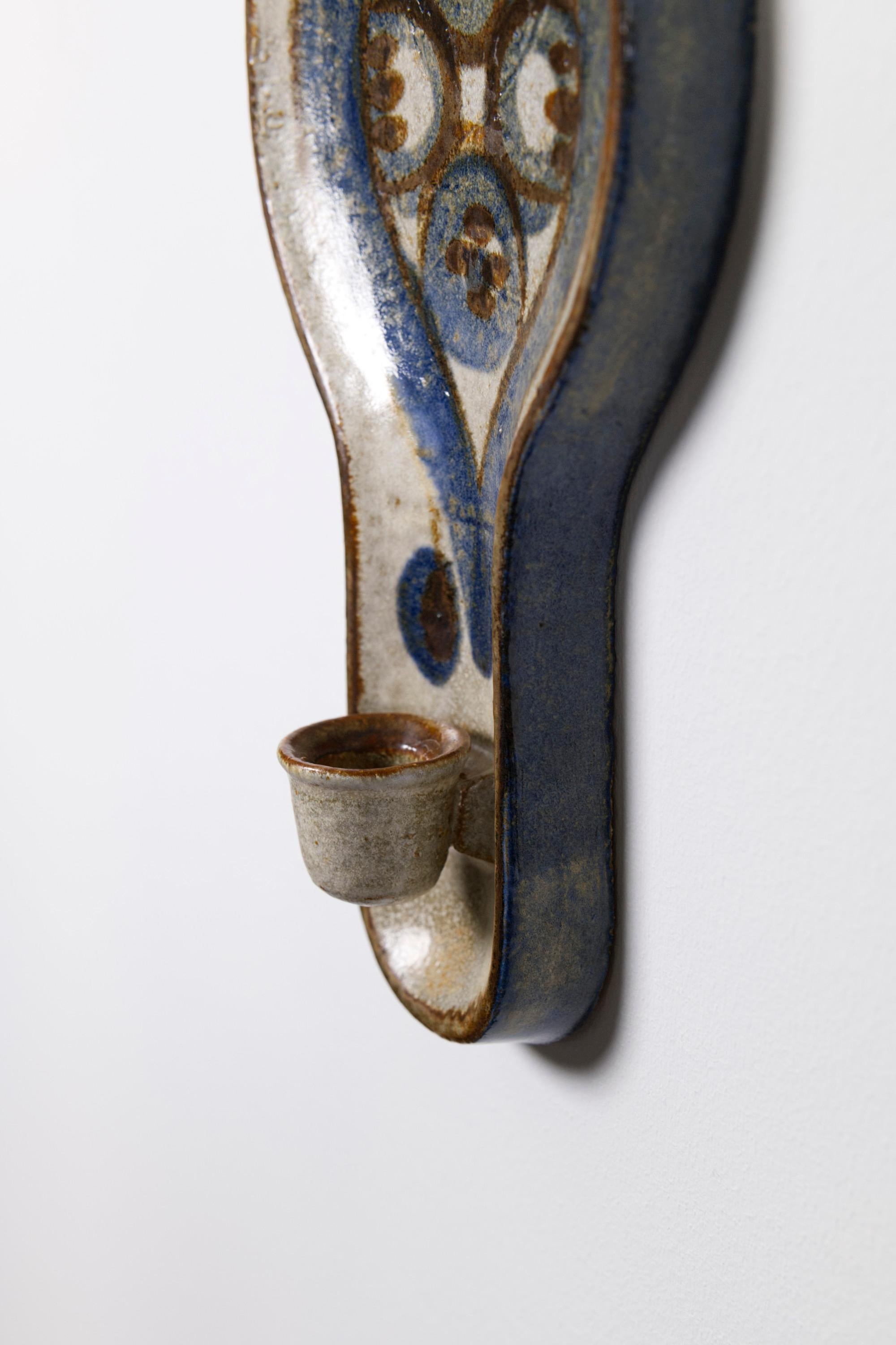 Candelabro de pared de Noomi Backhausen para Søholm Stentøj, años 60 en venta 1