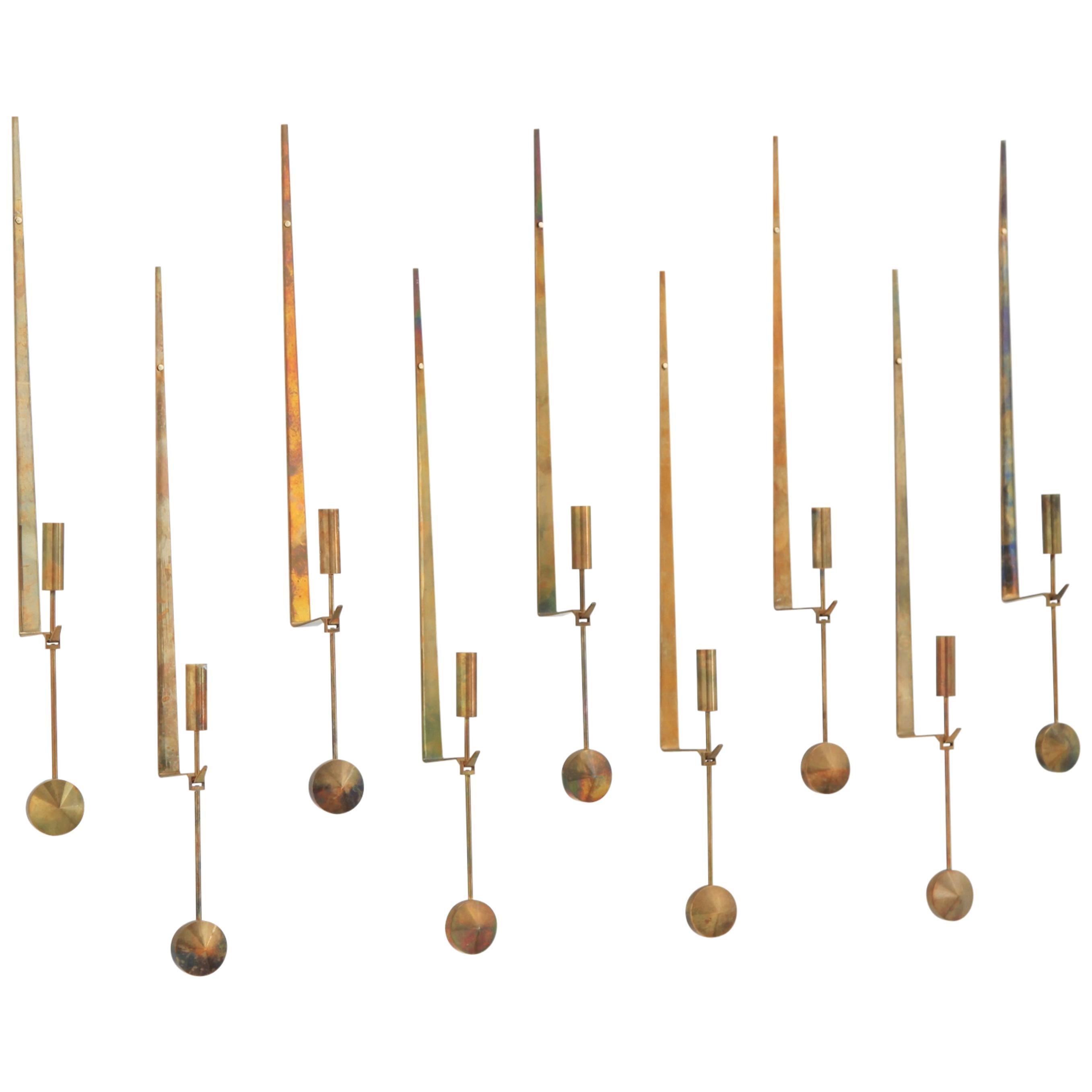 Wall Candleholders by Pierre Forssell, Skultuna, Sweden, 1950s