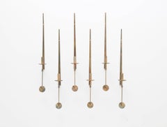 Bougeoirs muraux par Pierre Forssell, Skultuna, Suède, années 1950