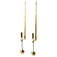 Vintage Wall Candleholders (Pair) by Pierre Forssell, Skultuna, Sweden, 1950s