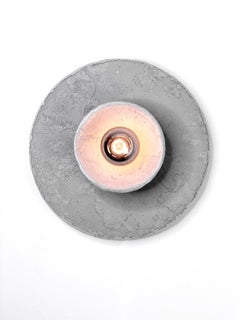 Contemporary Concrete Stoneware Wall Ceiling Lamp, Minimalist Design LE ROI