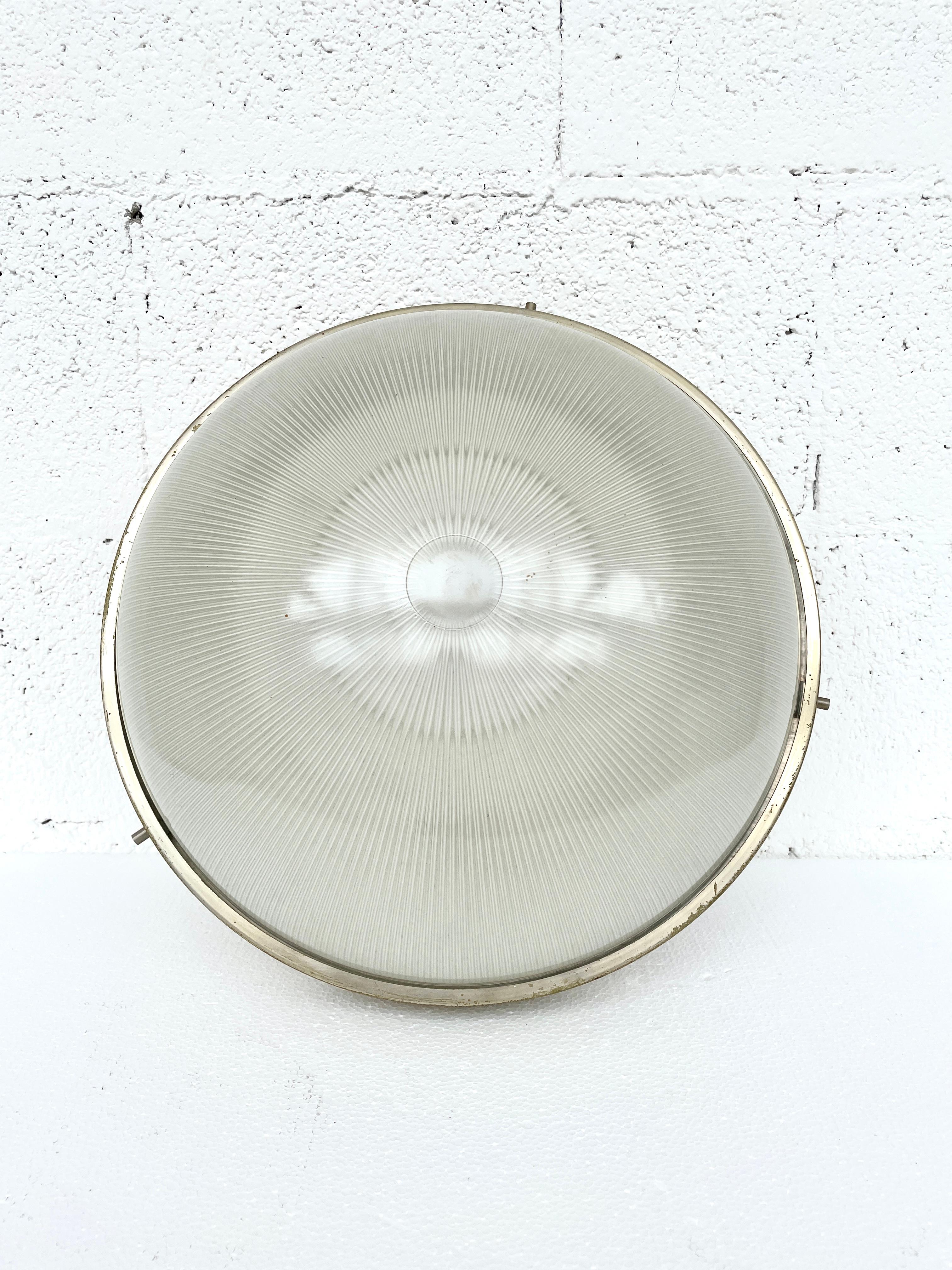 Italian Wall Ceiling Lamp Sigma by Sergio Mazza for Aetemide, 60s For Sale