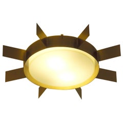 Wall Ceiling Lamp Sun by Gio Ponti Limited Edition 2012 2017 Satined Brass