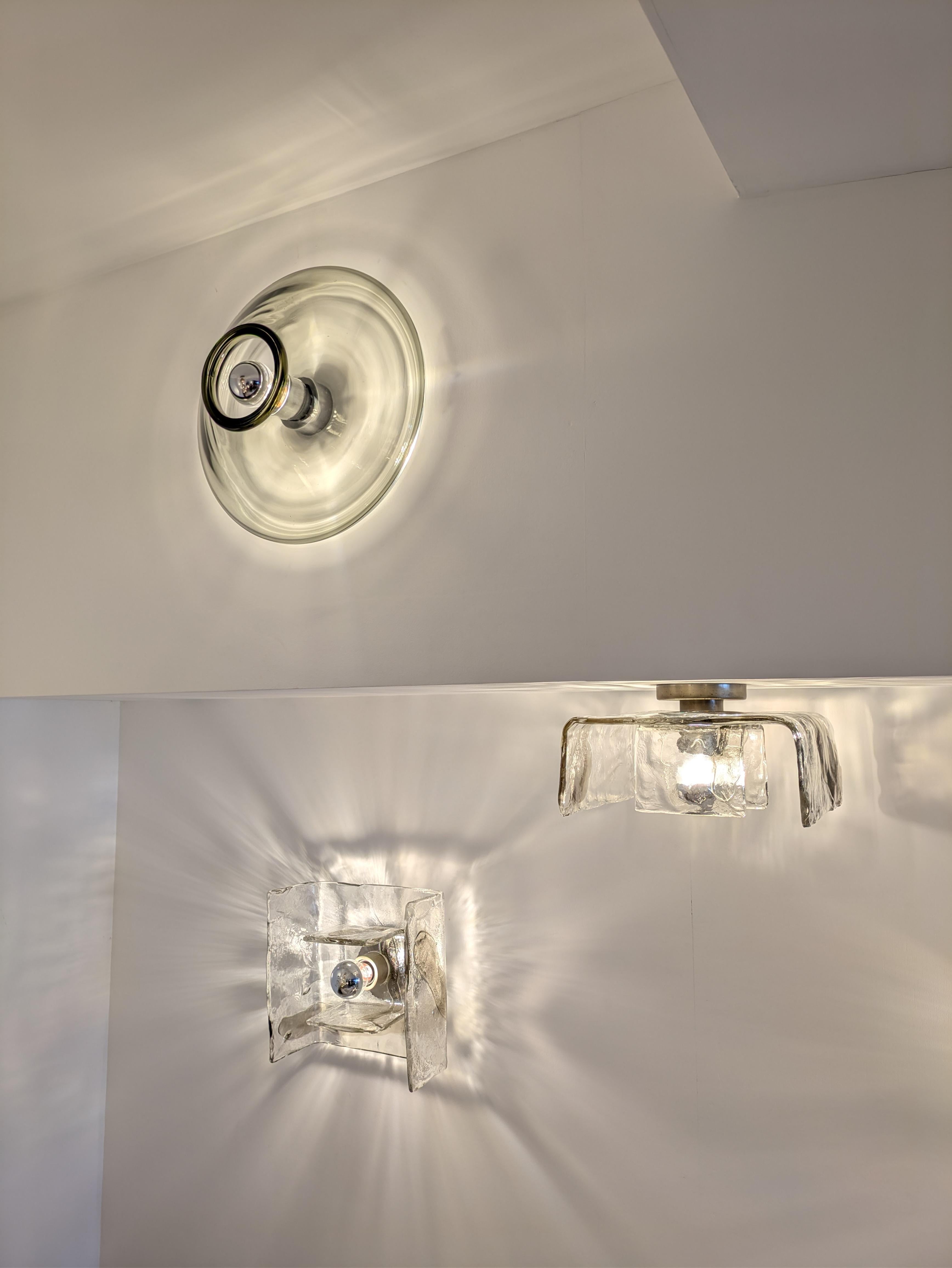 20th Century Wall - ceiling Murano light by Kalmar Lighting, design byCarlo Nason Murano 1970 For Sale