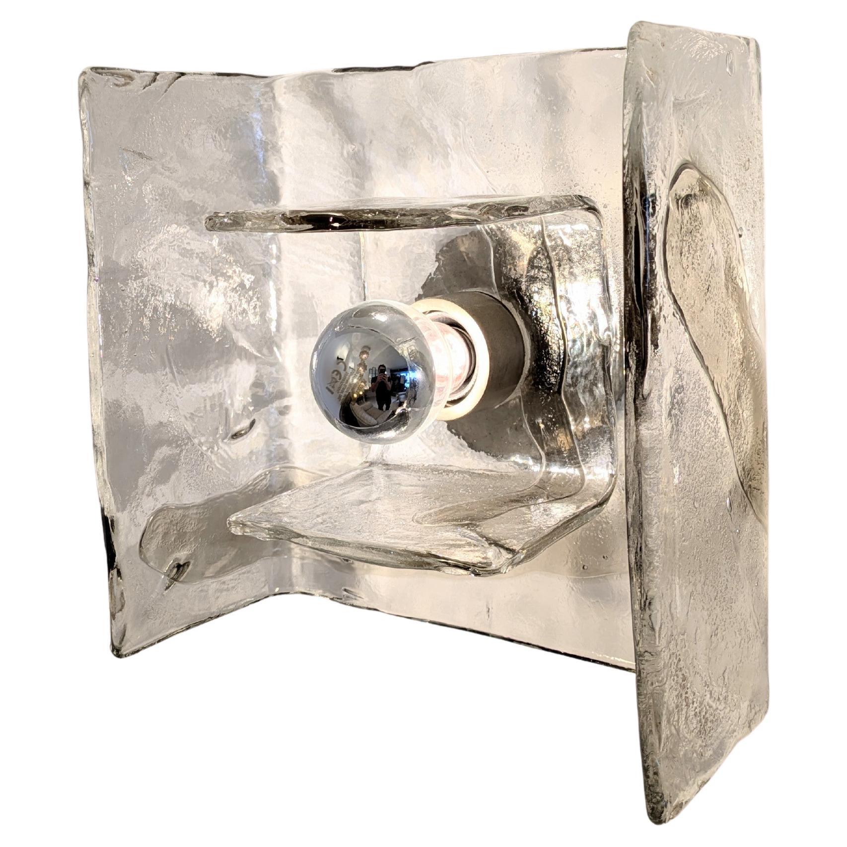 Wall - ceiling Murano light by Kalmar Lighting, design byCarlo Nason Murano 1970 For Sale