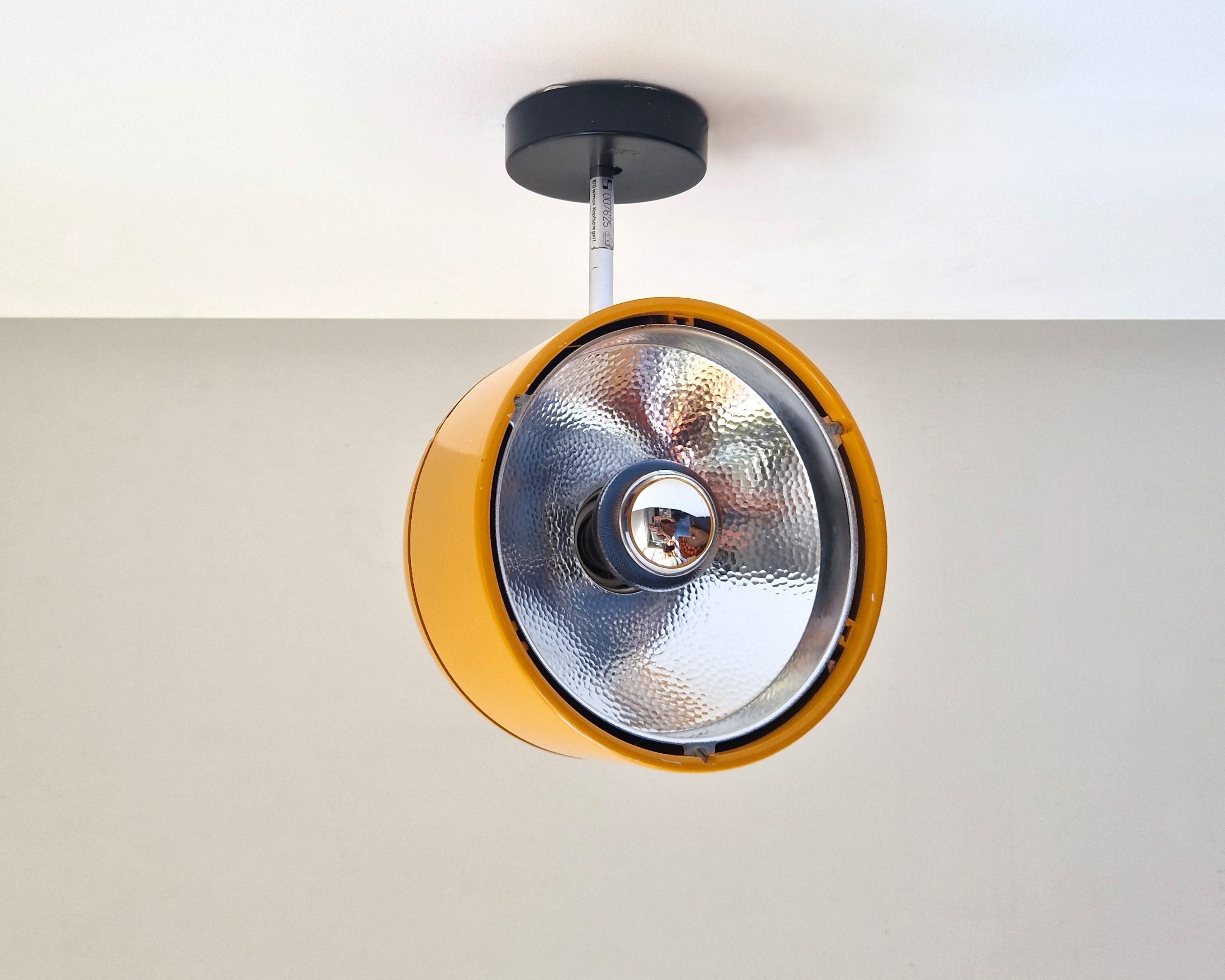 Wall/ceiling spotlight by Arnold Berges for Staff Leuchten, Germany 1970's In Good Condition For Sale In Steenwijk, NL
