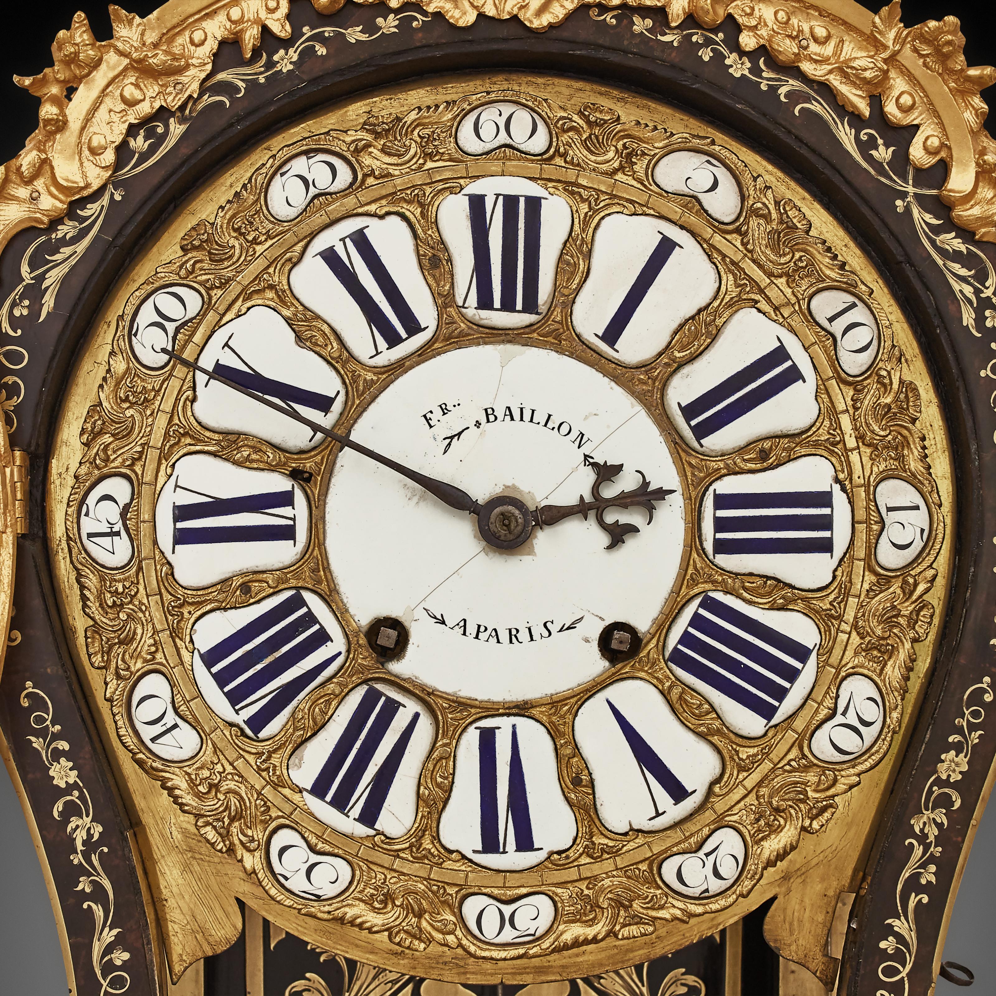 Horloge murale 18ème siècle Boulle en vente 4