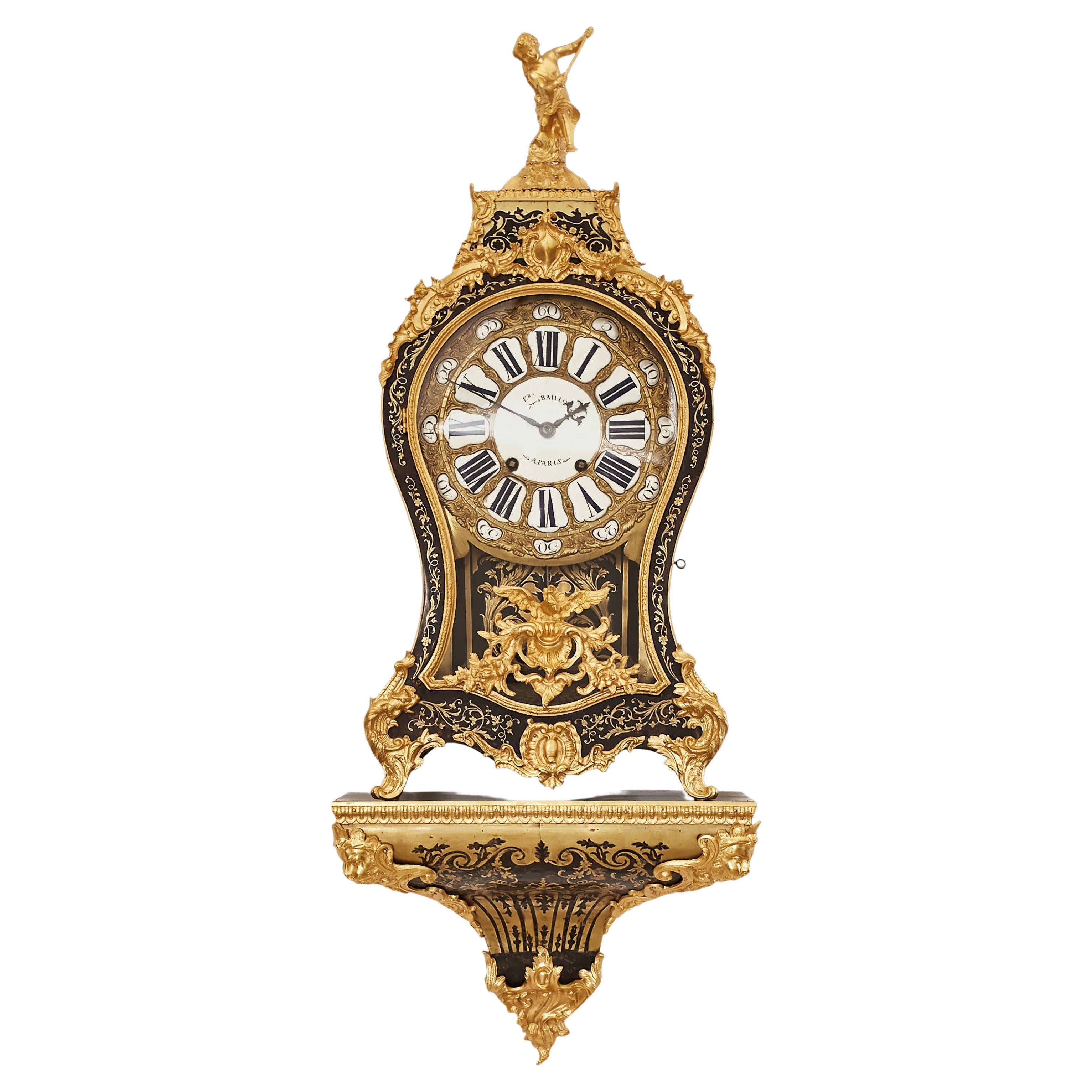 Horloge murale 18ème siècle Boulle