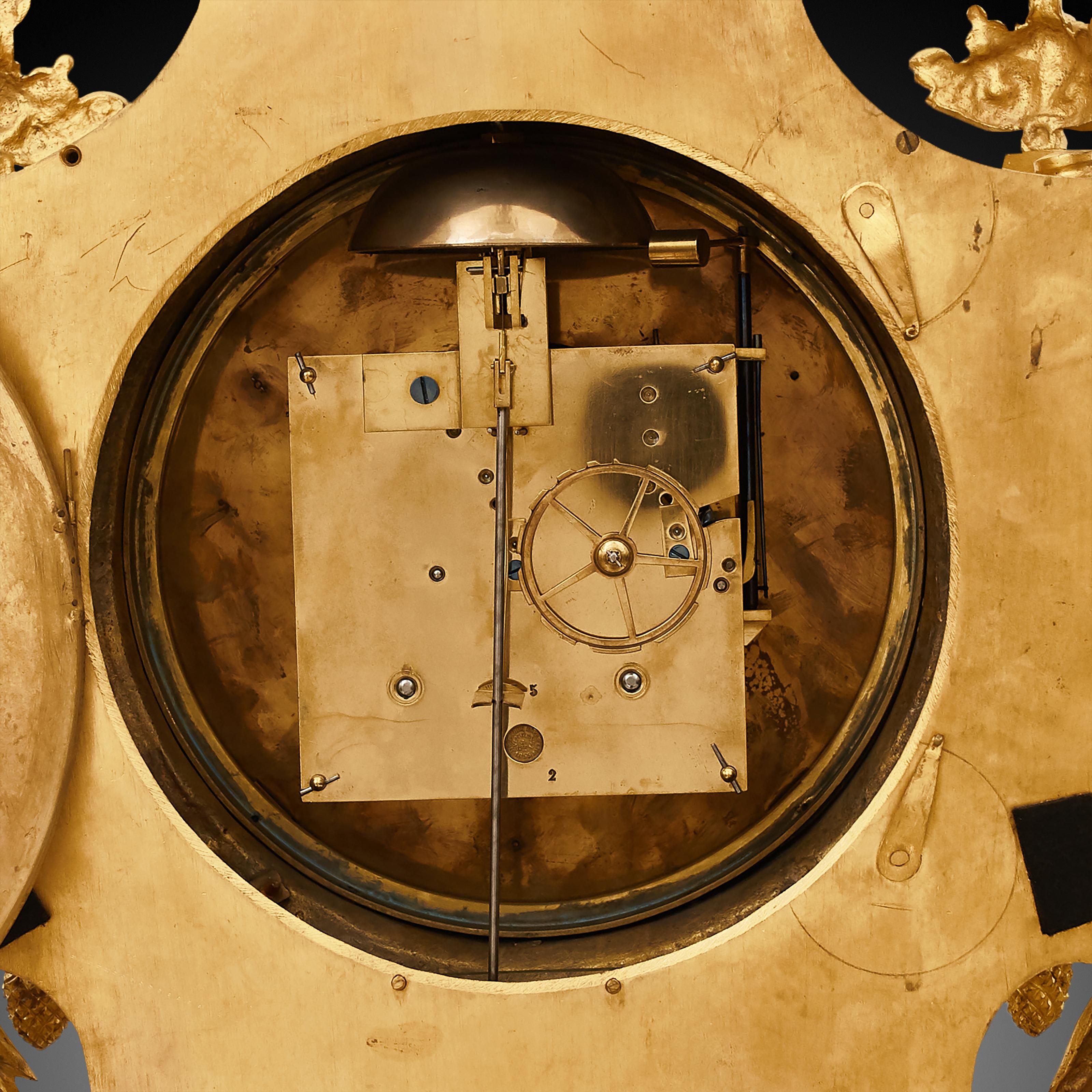 Horloge murale 19ème siècle Louis XVI Excellent état - En vente à Warsaw, PL
