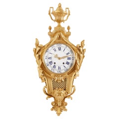 Antique Wall Clock 19th Century Louis XVI