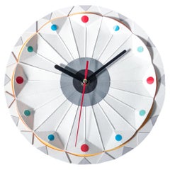 Wall Clock, American Decò Design, in Cardboard, Unique Copy, Italy