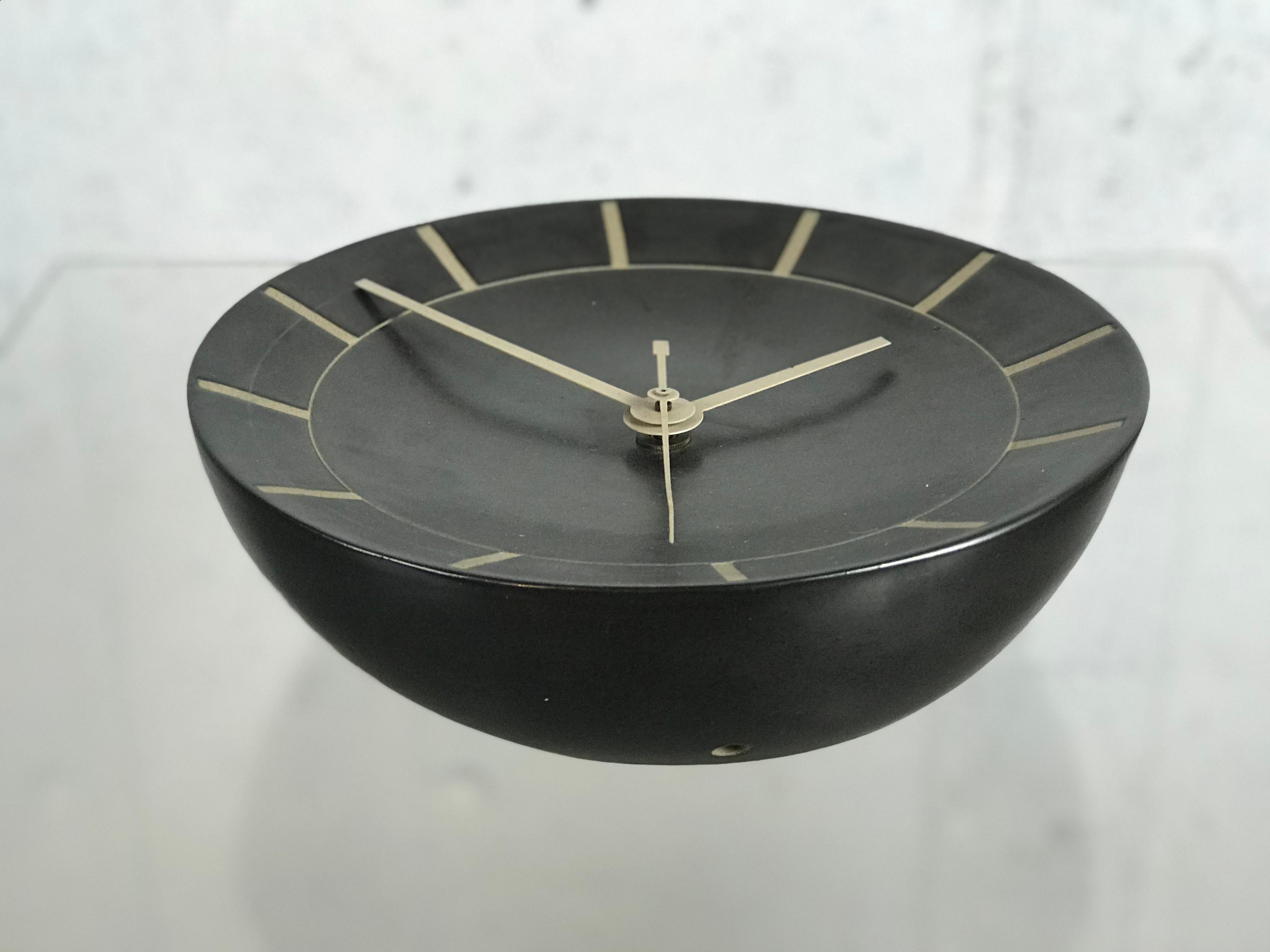 Ceramic Mid Century Modern Wall Clock by Jane & Gordon Martz for Marshall Studios