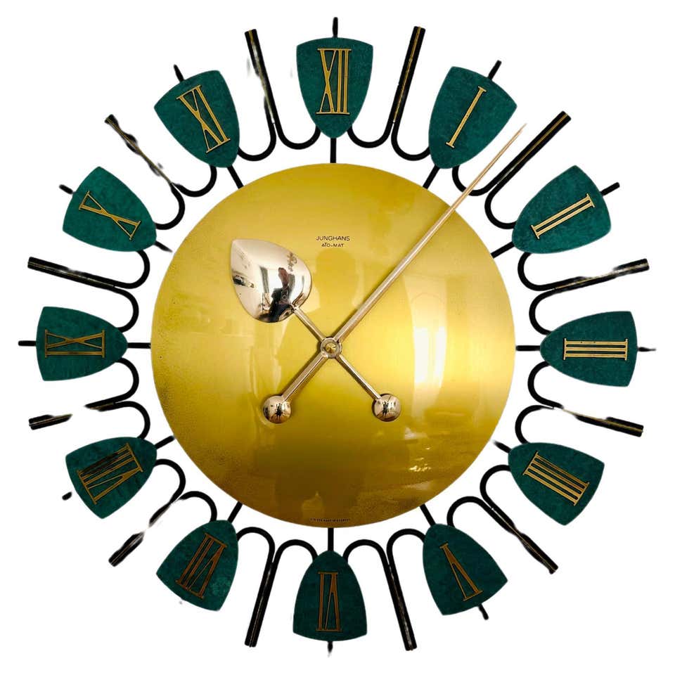Mid Mod Clock Mid-Century Modern Wall Clocks - 181 For Sale at 1stDibs | mid century ...