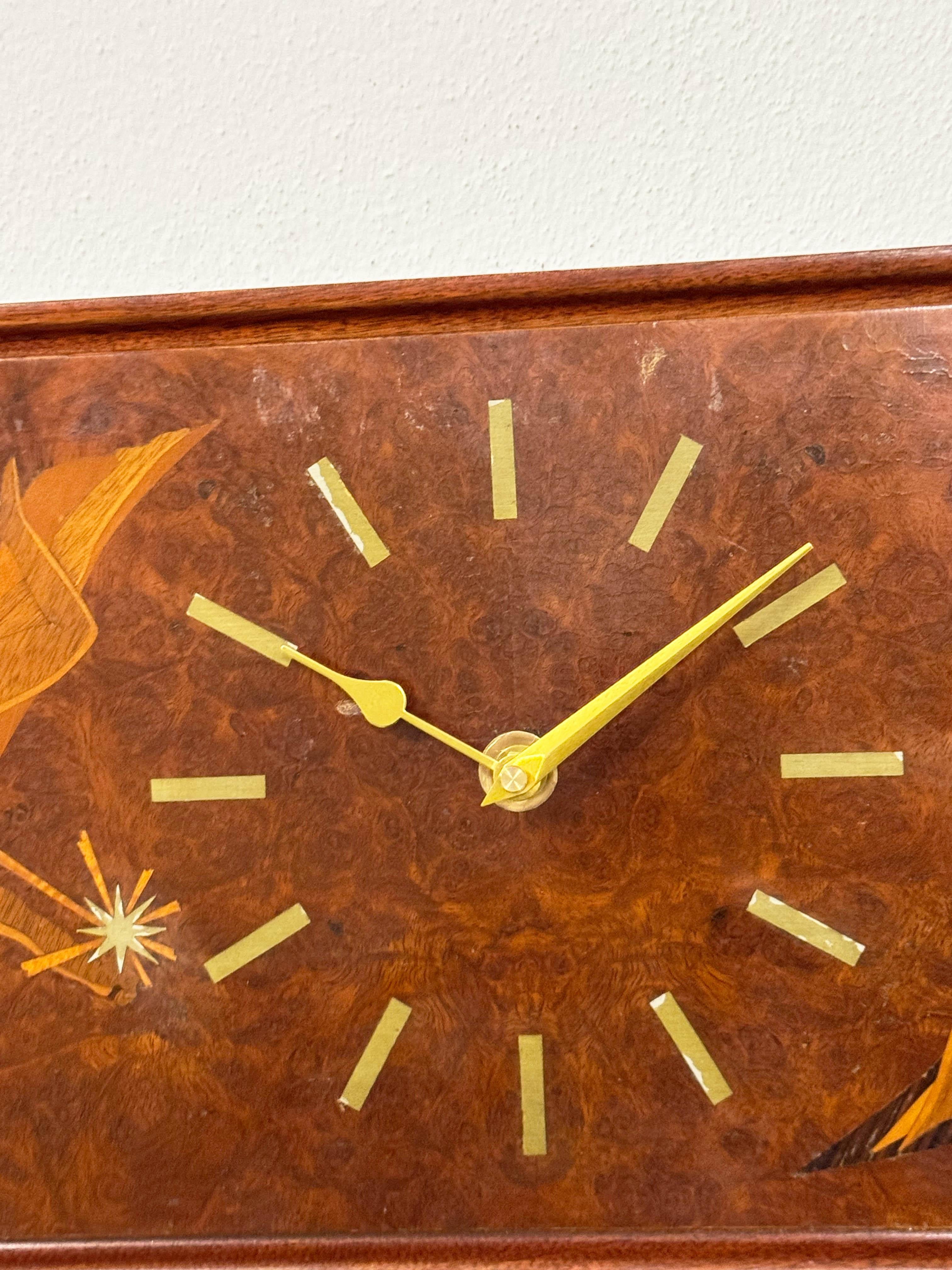 Wall Clock by Mjolby Intarsia from the Late 1930s 3