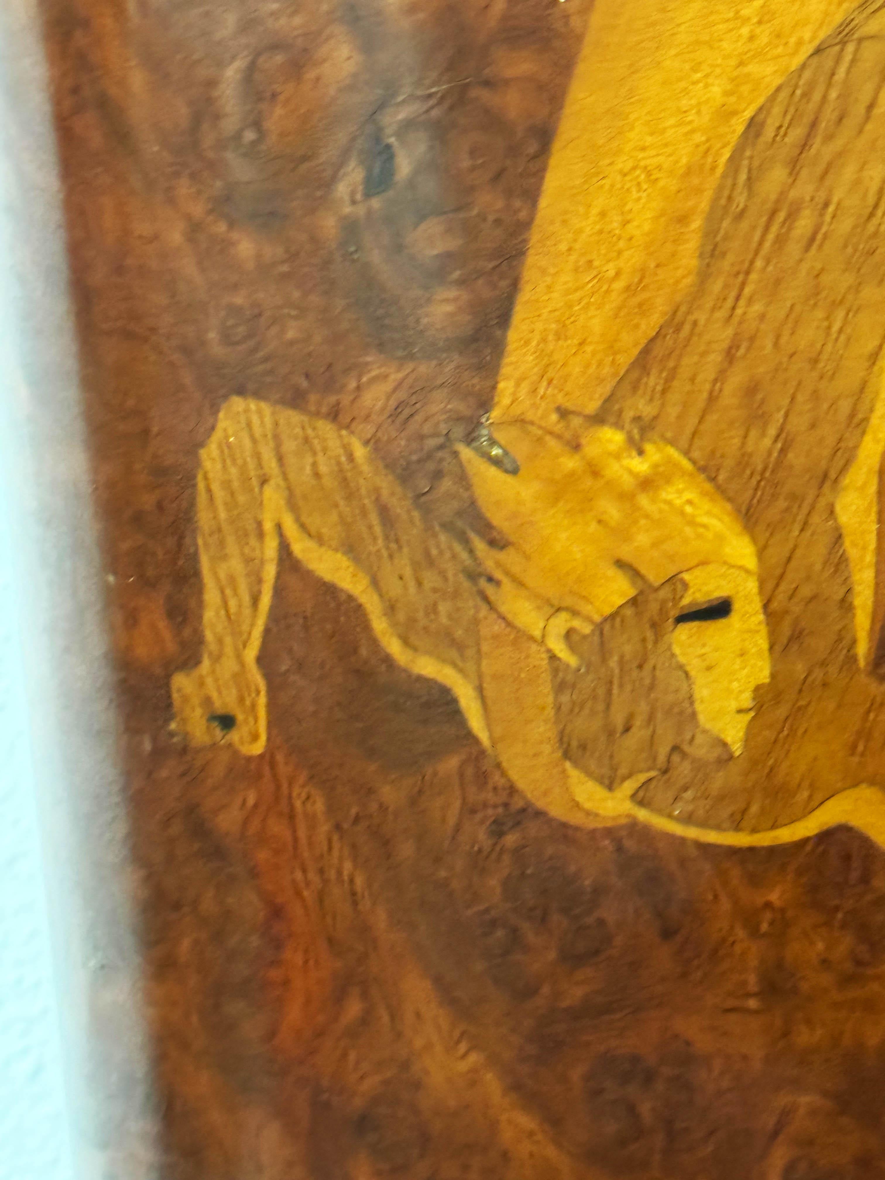 Wall Clock by Mjolby Intarsia from the Late 1930s 4