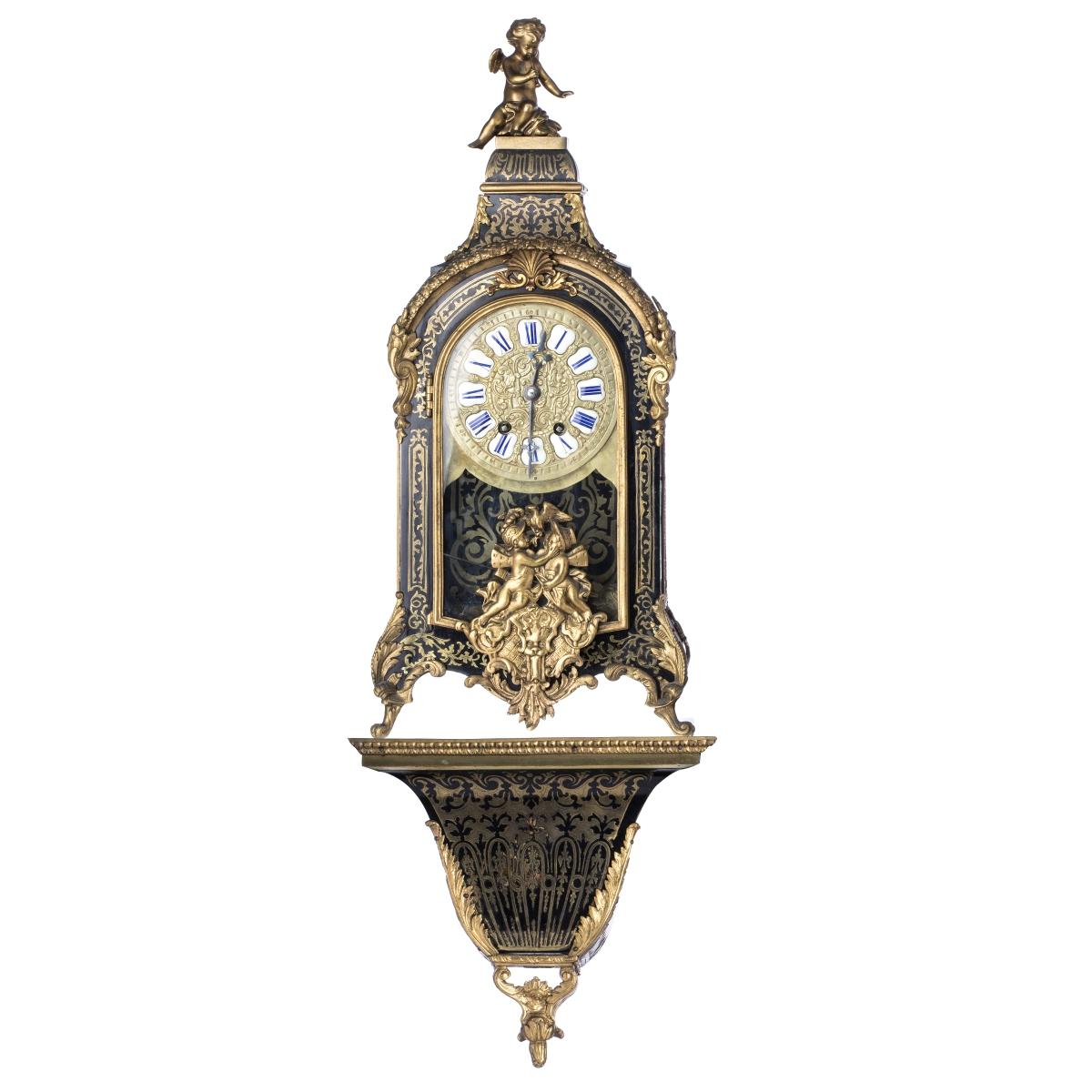 Gold Wall Clock Century French, Napoleon III, 19th Century