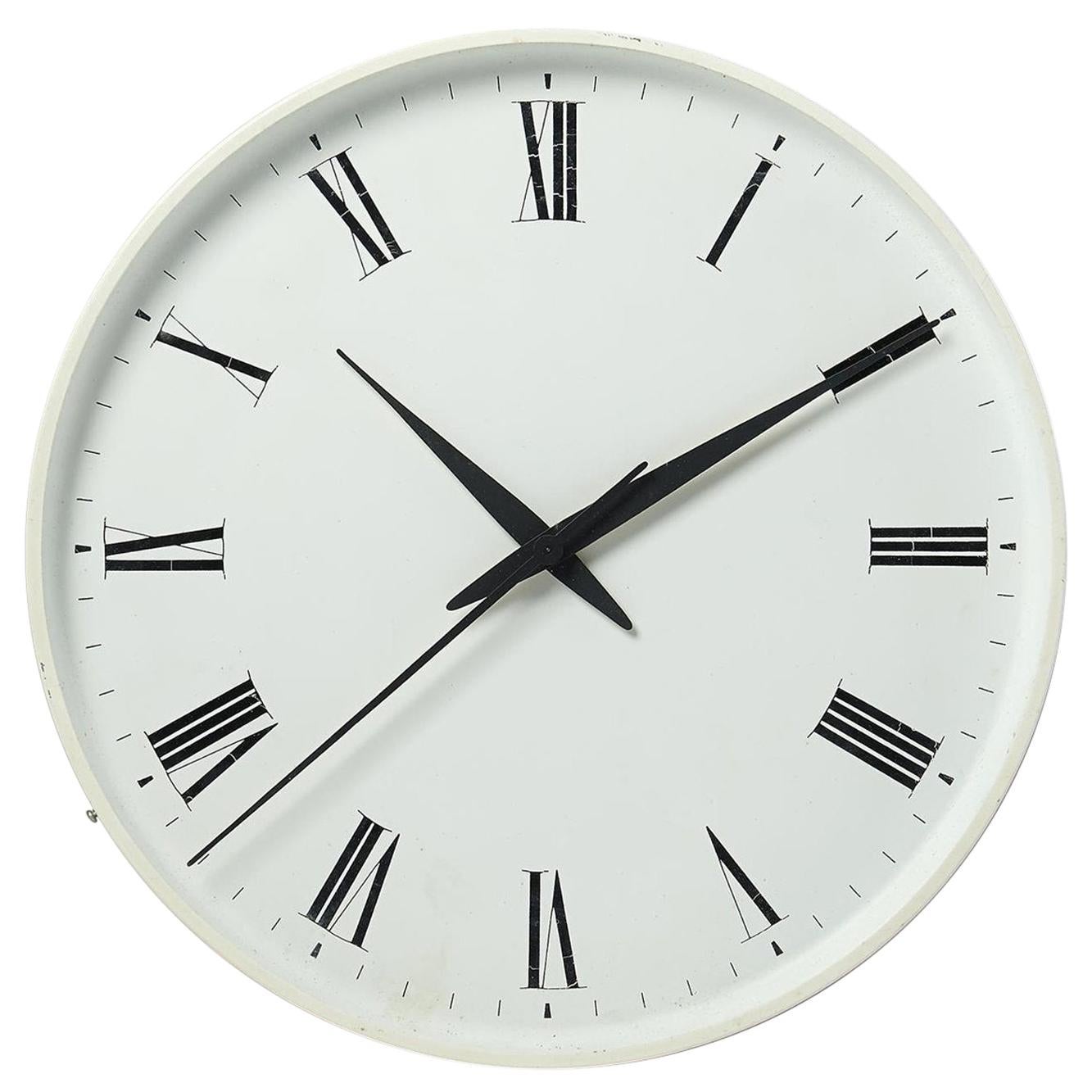Wall Clock, Designed by Henning Koppel for Louis Poulsen, Denmark, 1950s