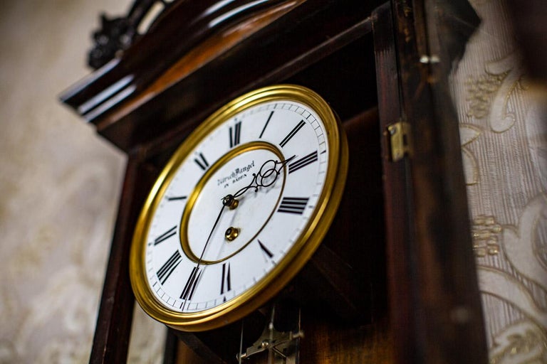 AustriaHungarian Wall Clock From the Late 19th Century For Sale at 1stDibs