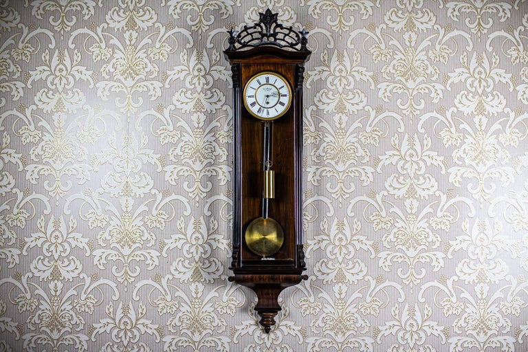 AustriaHungarian Wall Clock From the Late 19th Century For Sale at 1stDibs