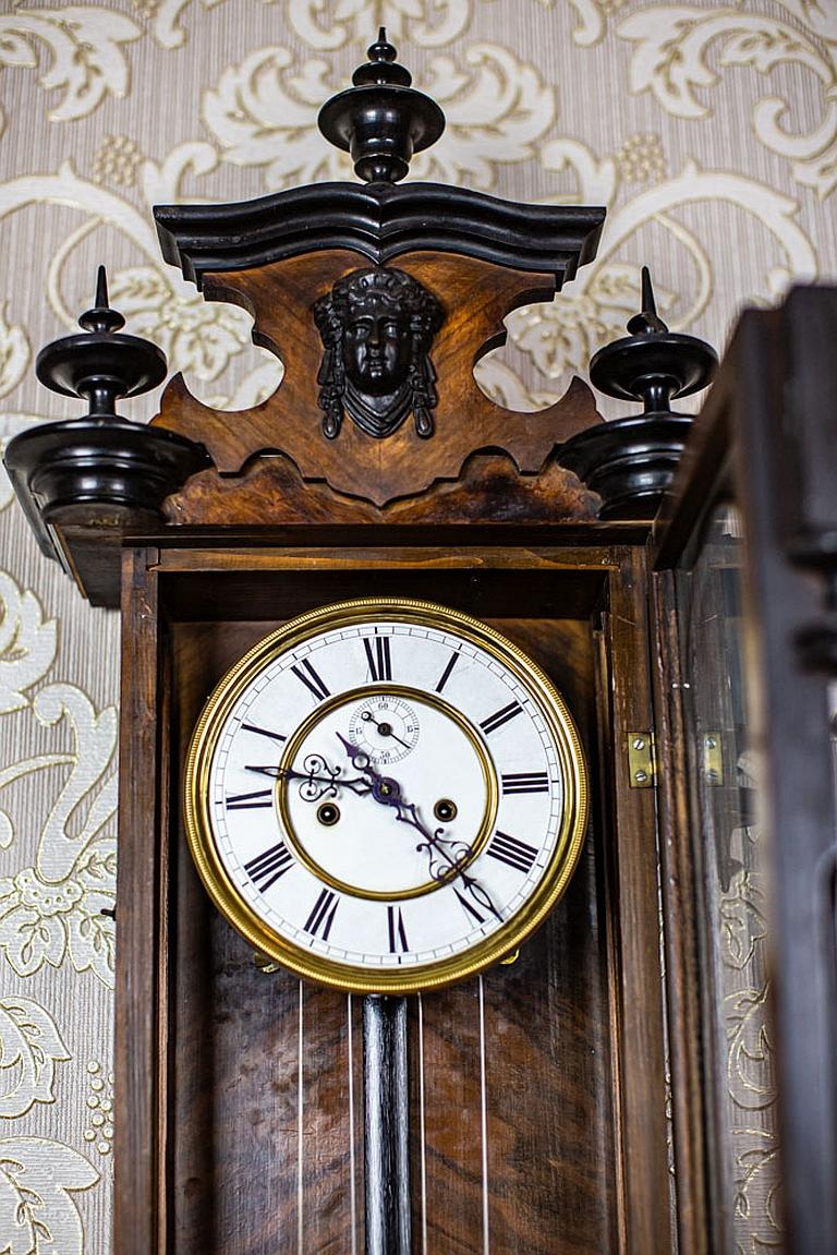 Late-19th Century Gustav Becker / Freiburg Wall Clock with Brass Elements 1