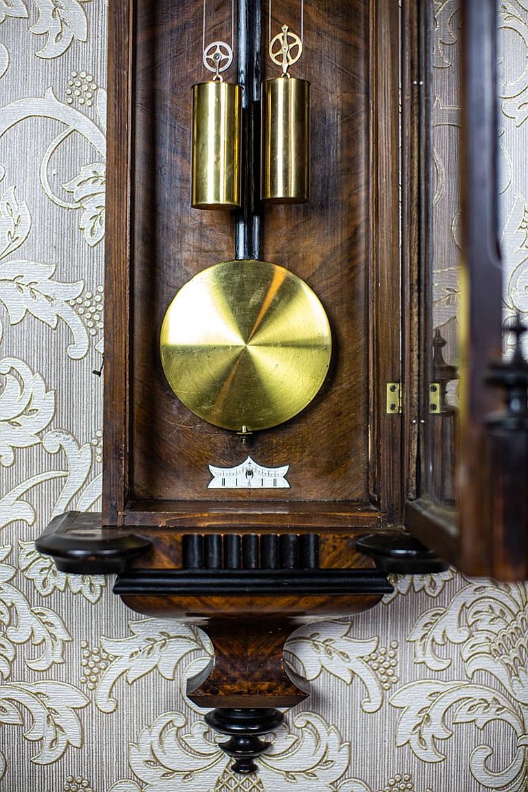 Late-19th Century Gustav Becker / Freiburg Wall Clock with Brass Elements 5