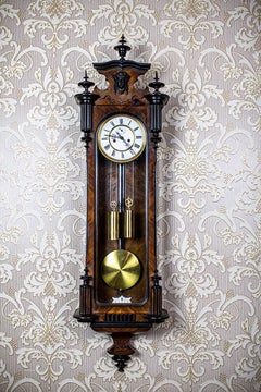 Late-19th Century Gustav Becker / Freiburg Wall Clock with Brass Elements